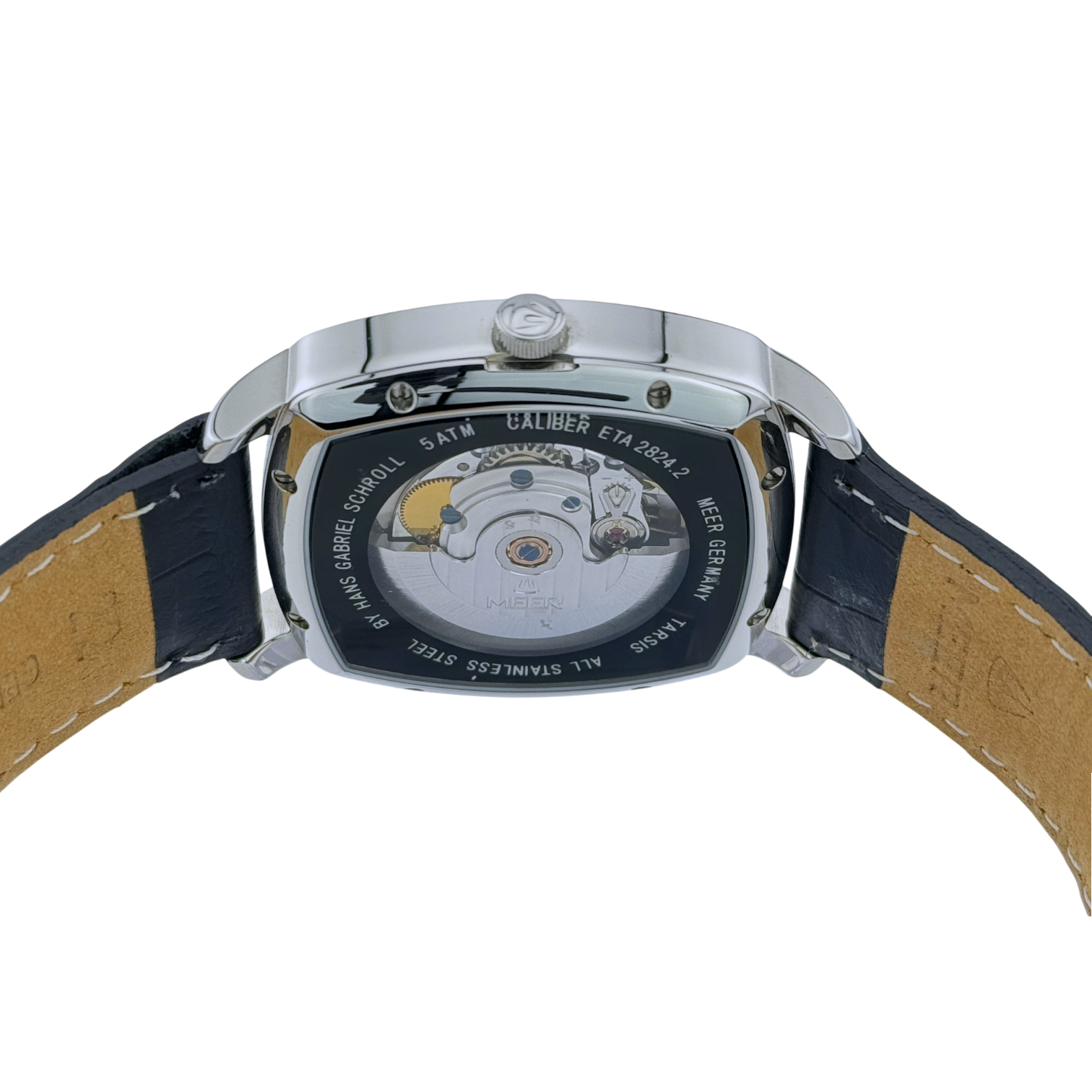 Meer Tarsis Automatik Herrenuhr Uhr Edelstahl Schwarz 38 mm