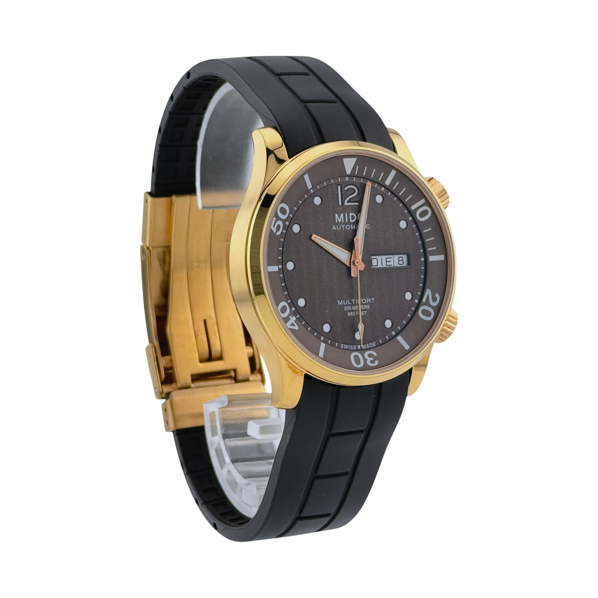 Mido Multifort 42 mm Herrenuhr Uhr Automatik Edelstahl Gold watch Ref. M005930 A