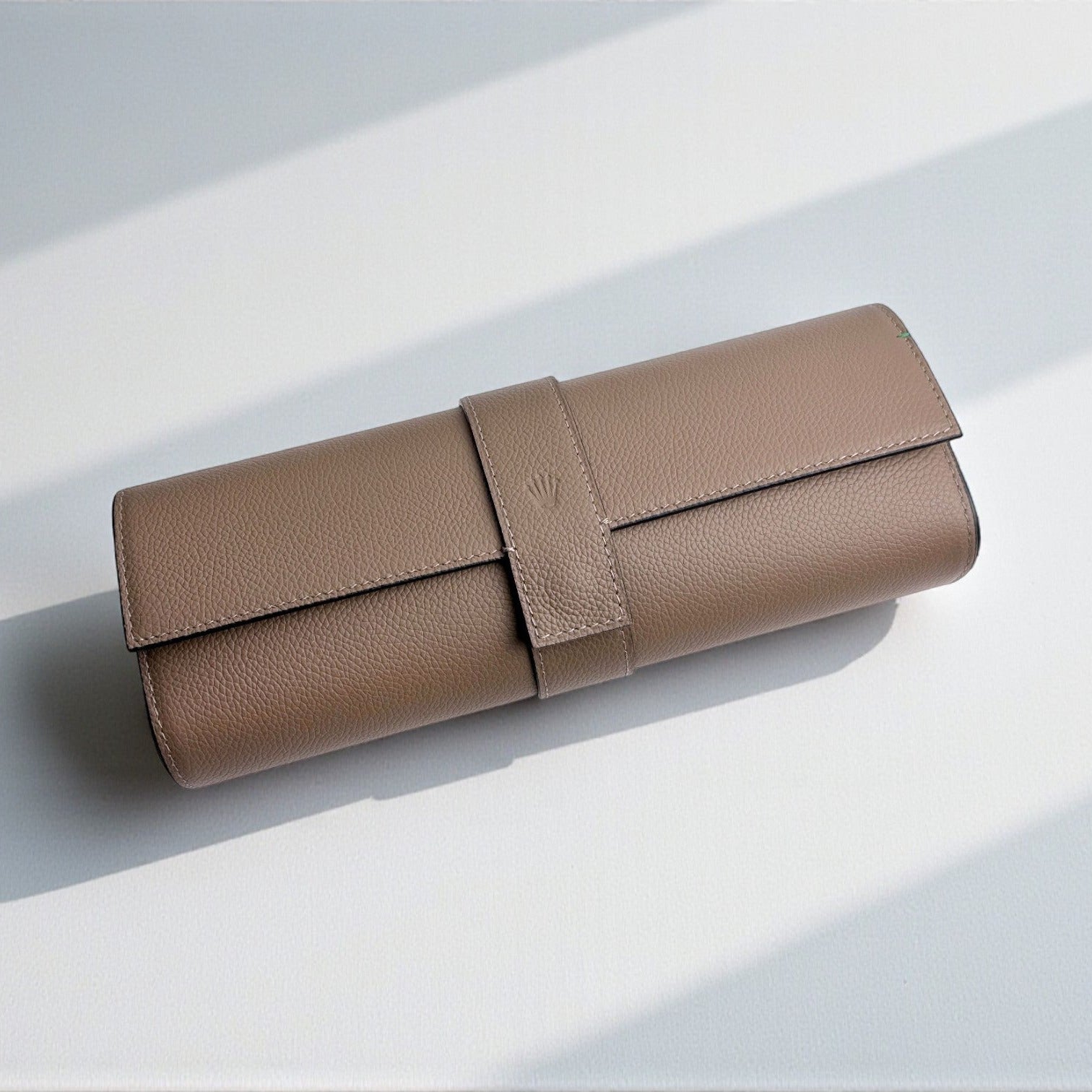 Rolex Uhrenrolle Uhrenetui Reiseetui mit Umkarton Beige für 1 - 5 Uhren