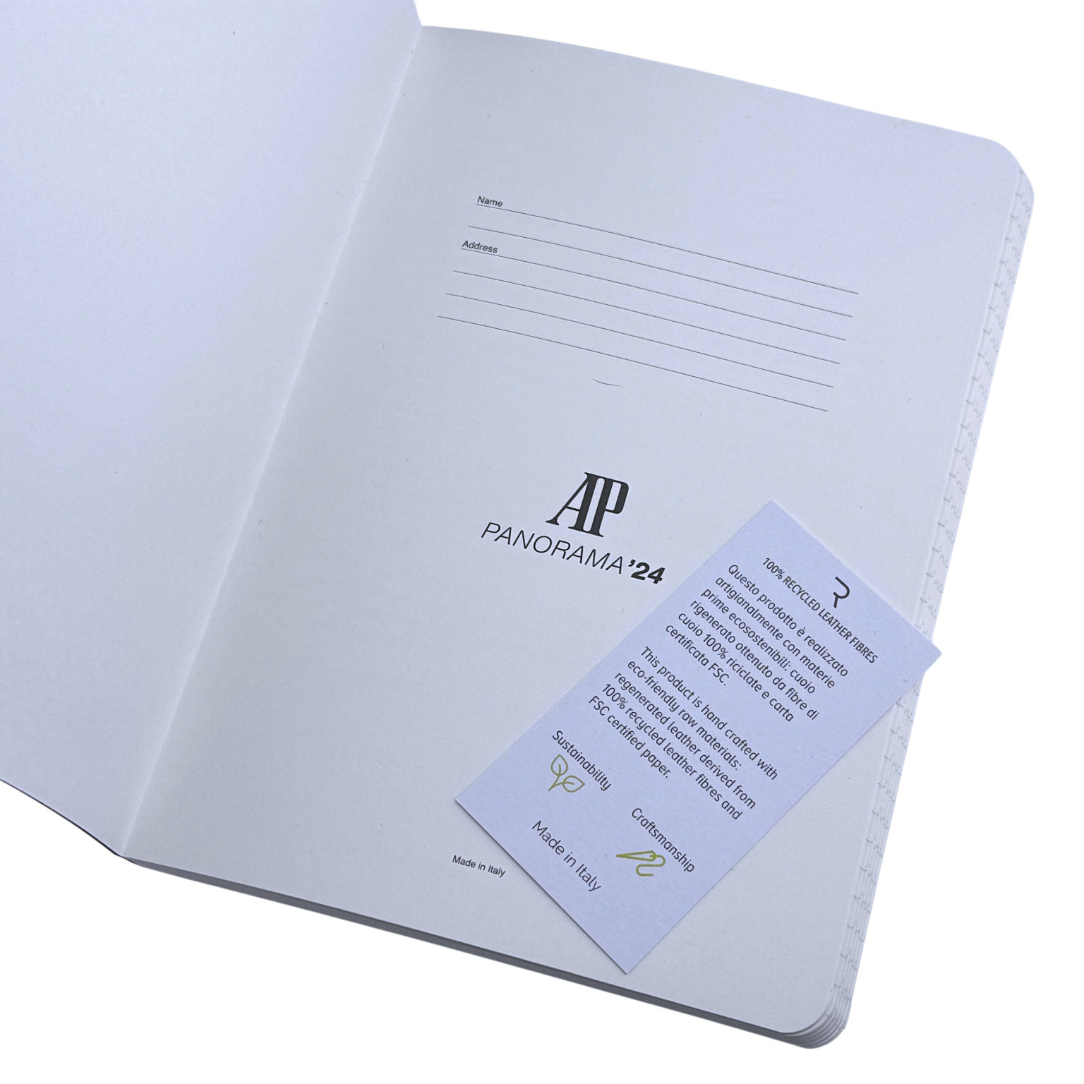 Audemars Piguet Notizbuch Notizheft Notizjournal Schwarz 100 % recyceltes Leder, Papier