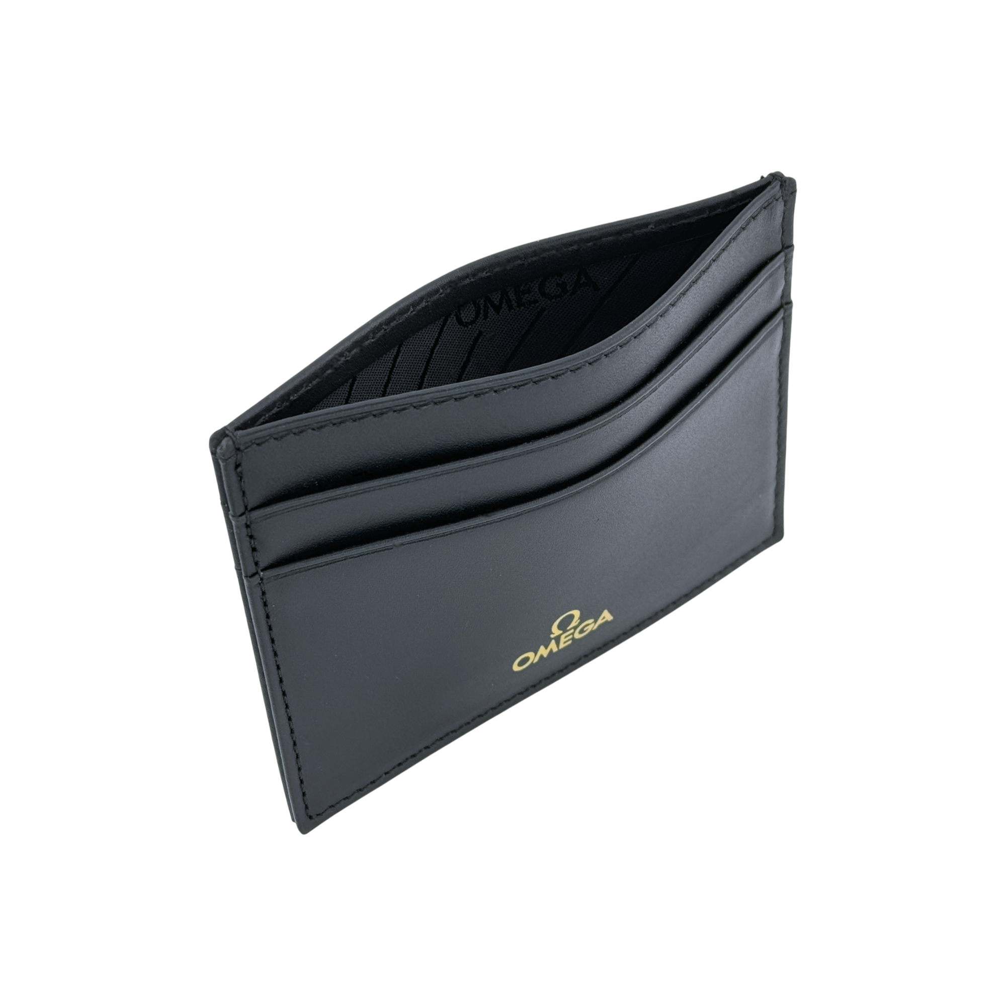Omega Kartenetui Kartenhalter Schwarz cardholder card case black