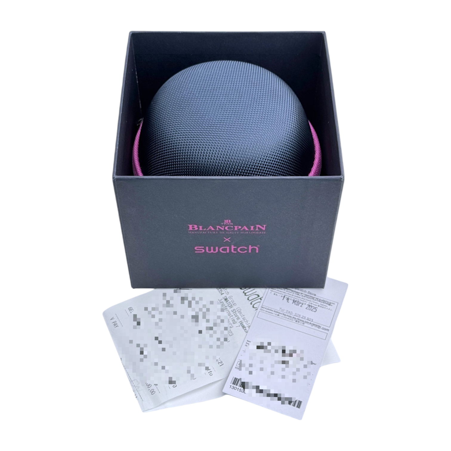 Swatch x Blancpain Scuba Fifty Fathoms Pink Ocean Armbanduhr Ref. SO35P400