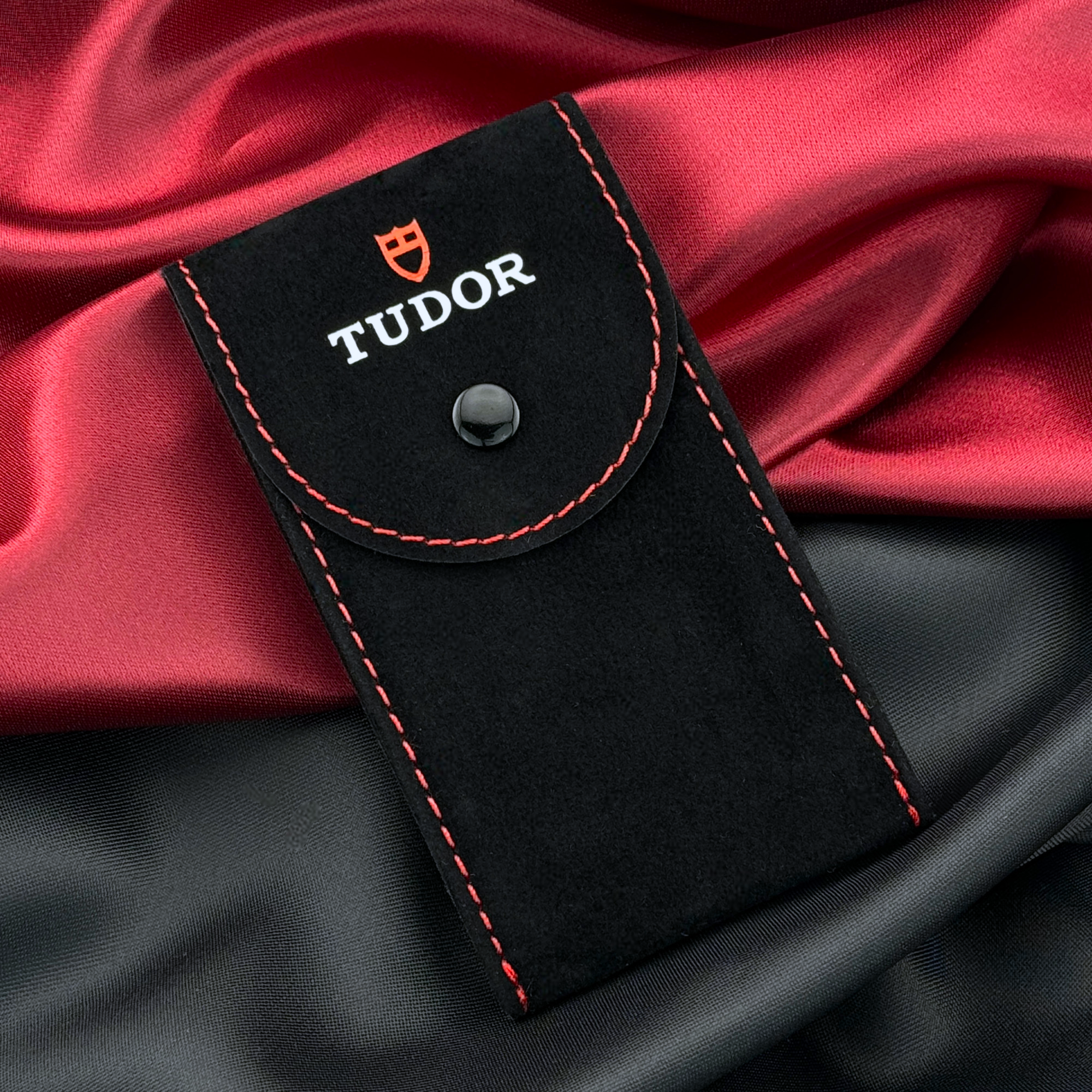 Tudor Uhrenetui Reiseetui Etui Schwarz, Rot service travel case pouch black, red