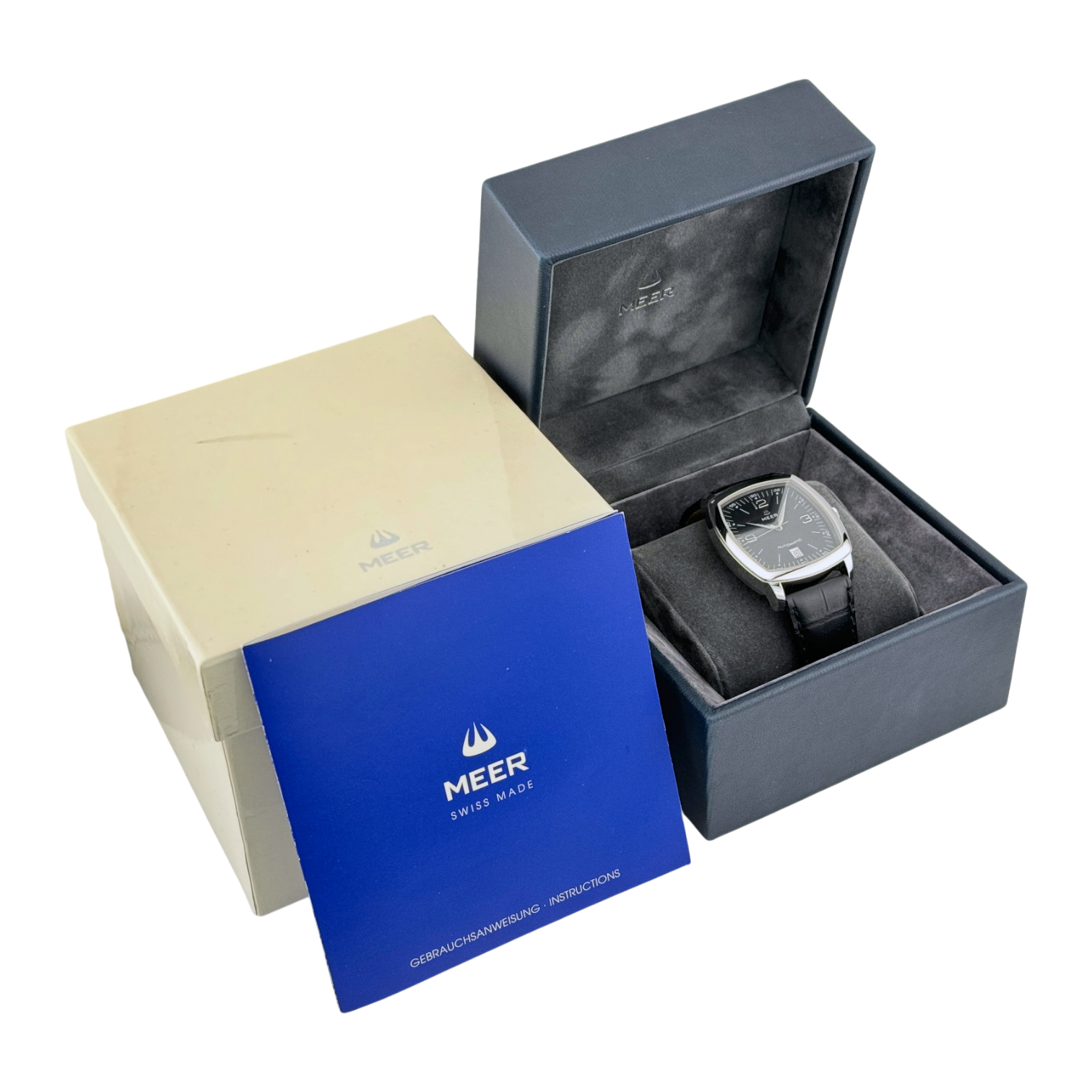 Meer Tarsis Automatik Herrenuhr Uhr Edelstahl Schwarz 38 mm