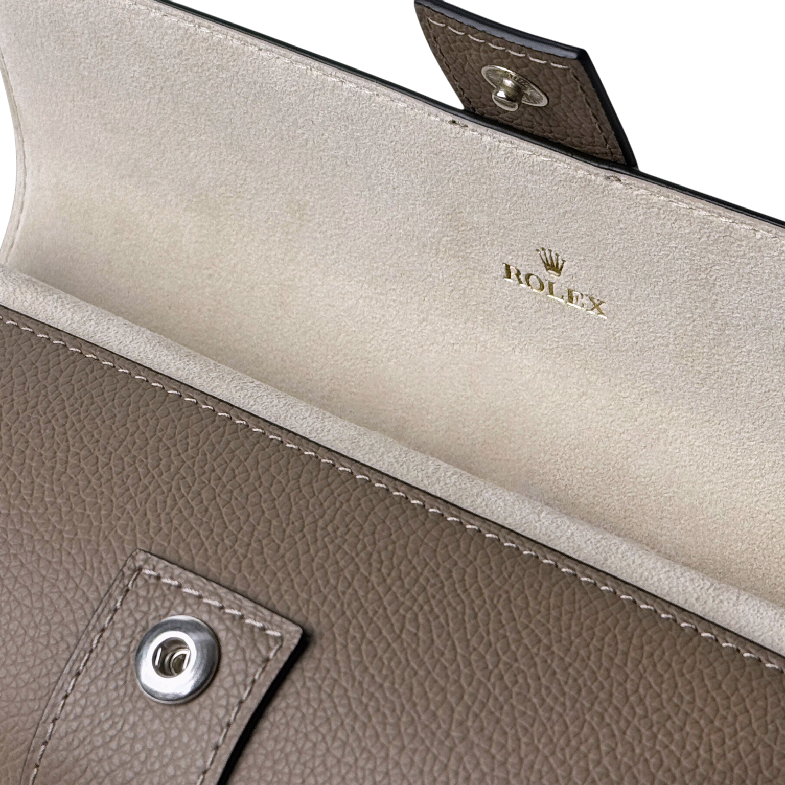 Rolex Uhrenrolle Uhrenetui Reiseetui mit Umkarton Beige für 1 - 5 Uhren