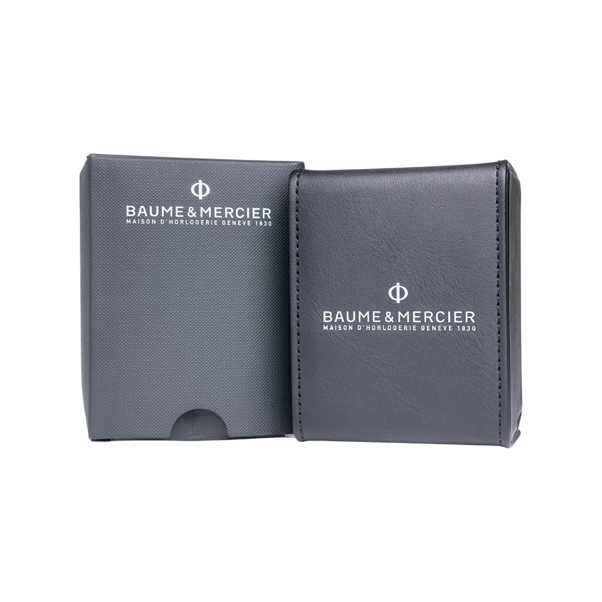 Baume & Mercier Uhrenetui, Reiseetui, Etui mit Umkarton in Schwarz