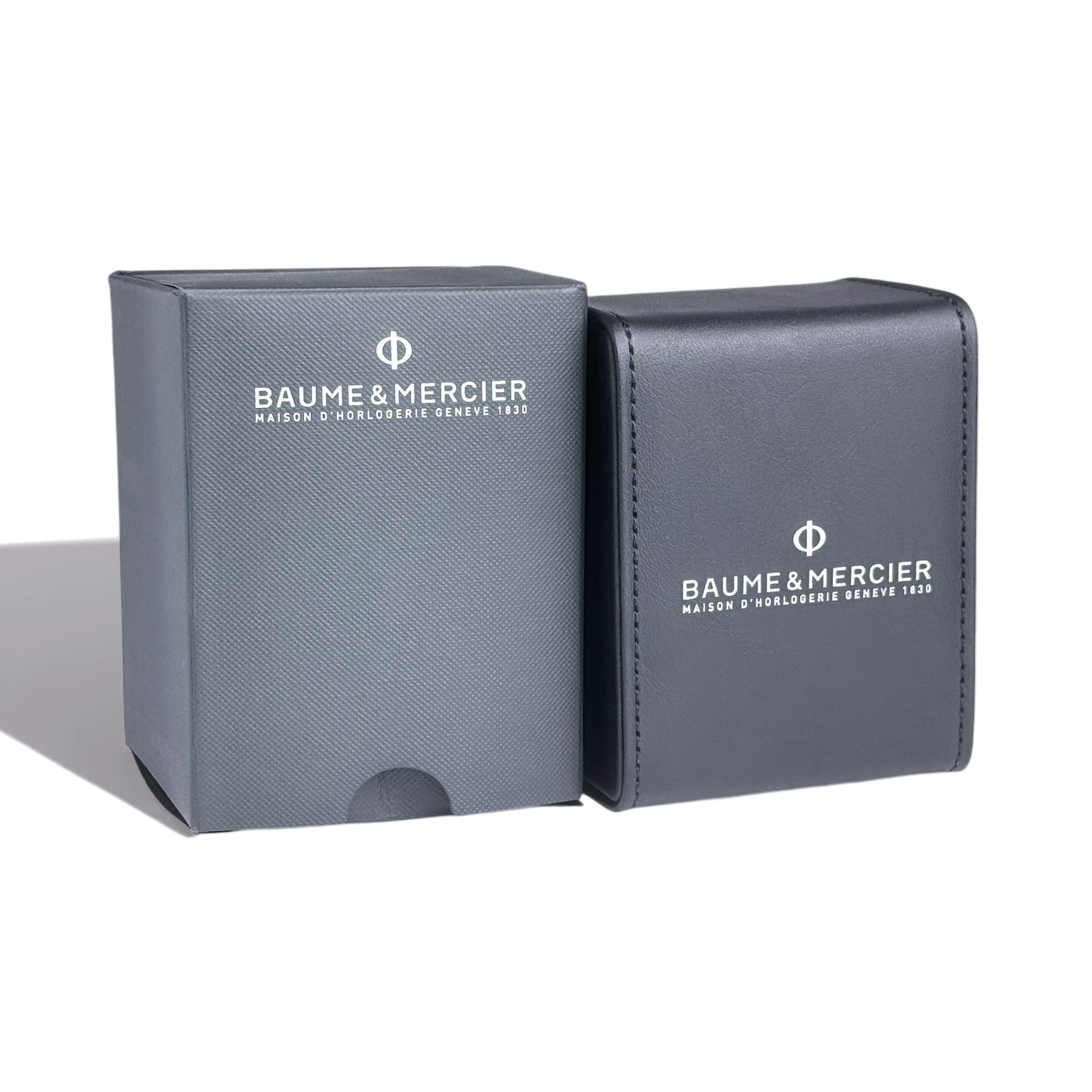 Baume & Mercier Uhrenetui, Reiseetui, Etui mit Umkarton in Schwarz