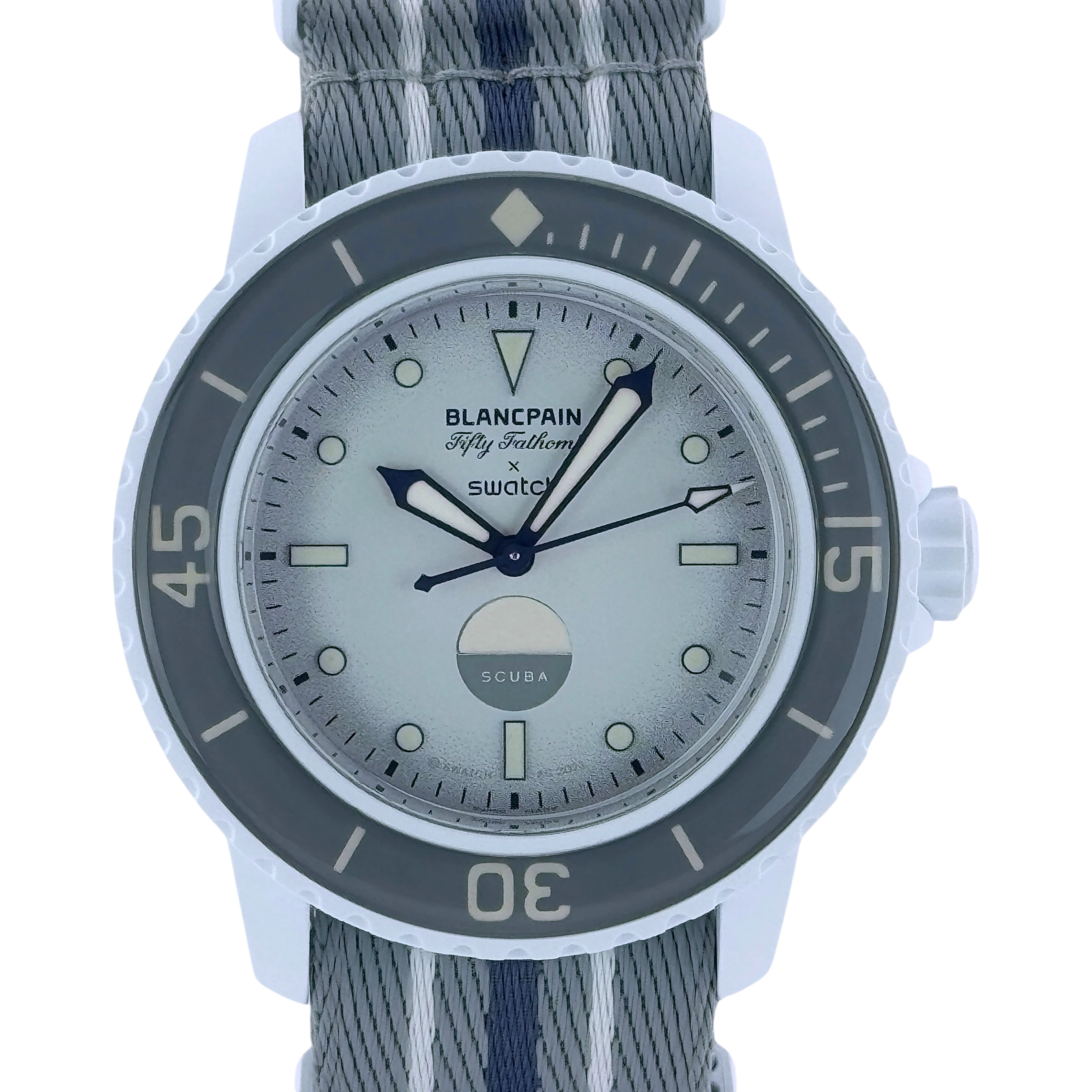 Blancpain X Swatch Scuba Fifty Fathoms Antarctic Ocean Armbanduhr SO35S100