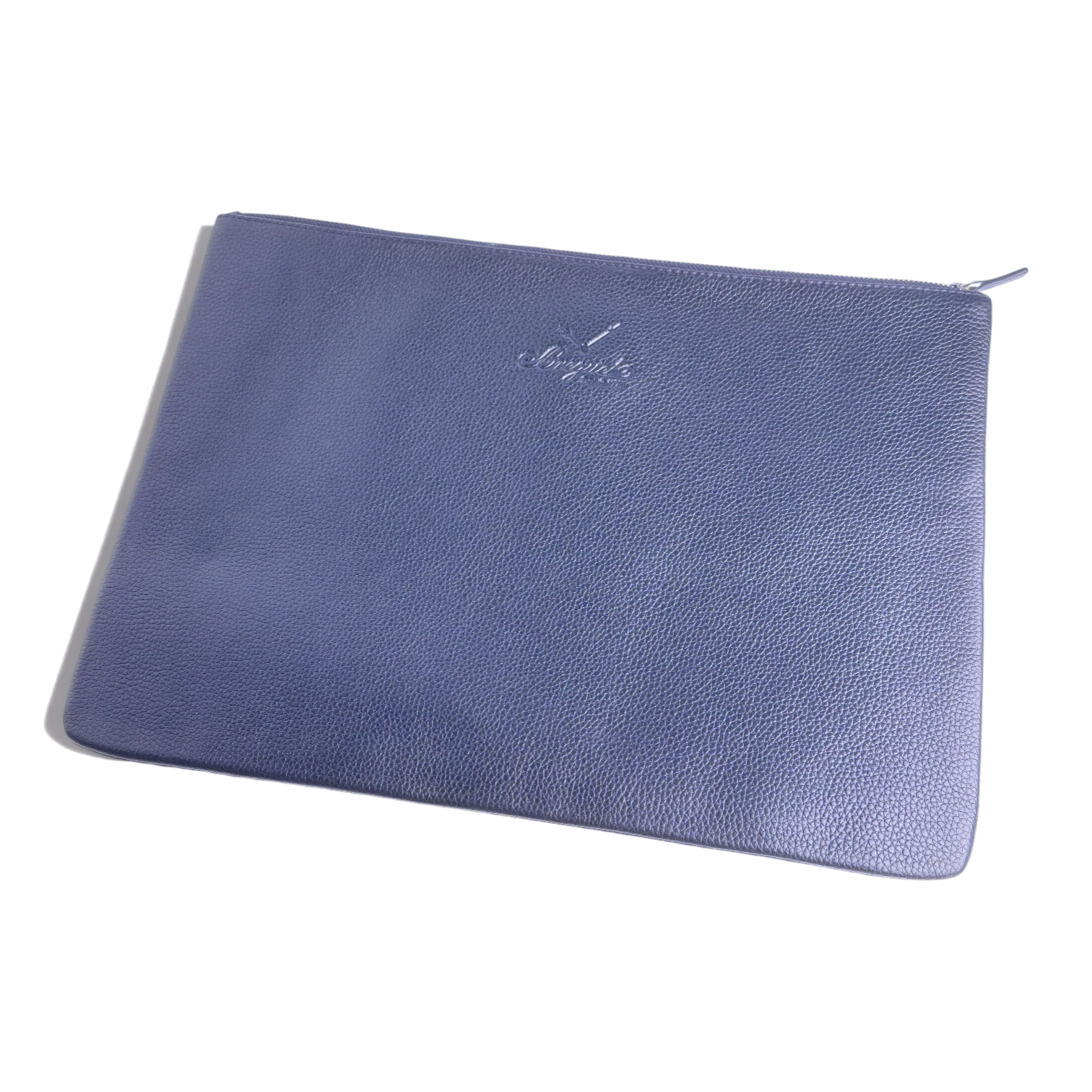 Breguet blaue Dokumententasche, Tasche für Tablets mit Reißverschluss