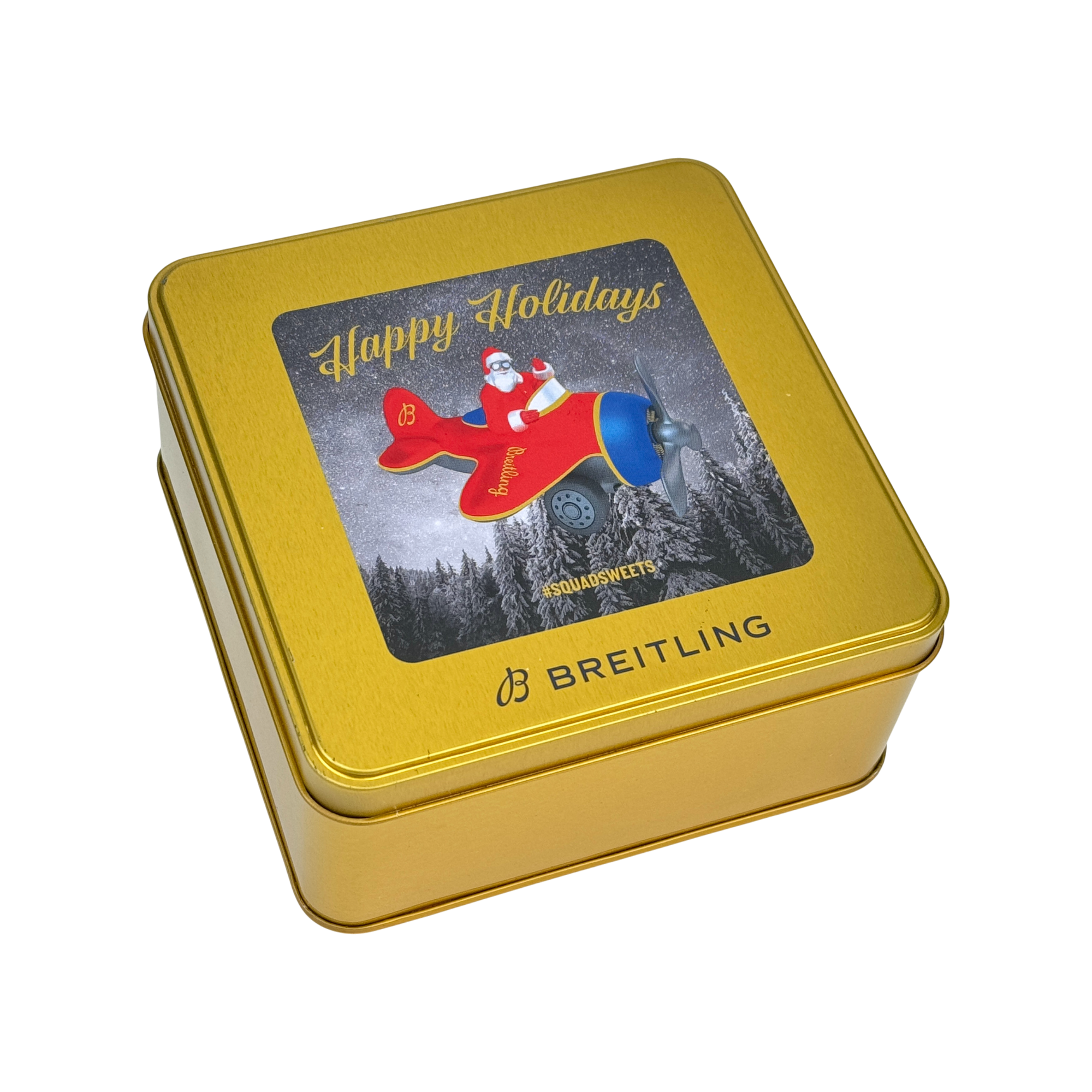 Breitling Happy Holidays Dose Blechdose Weihnachten tin can