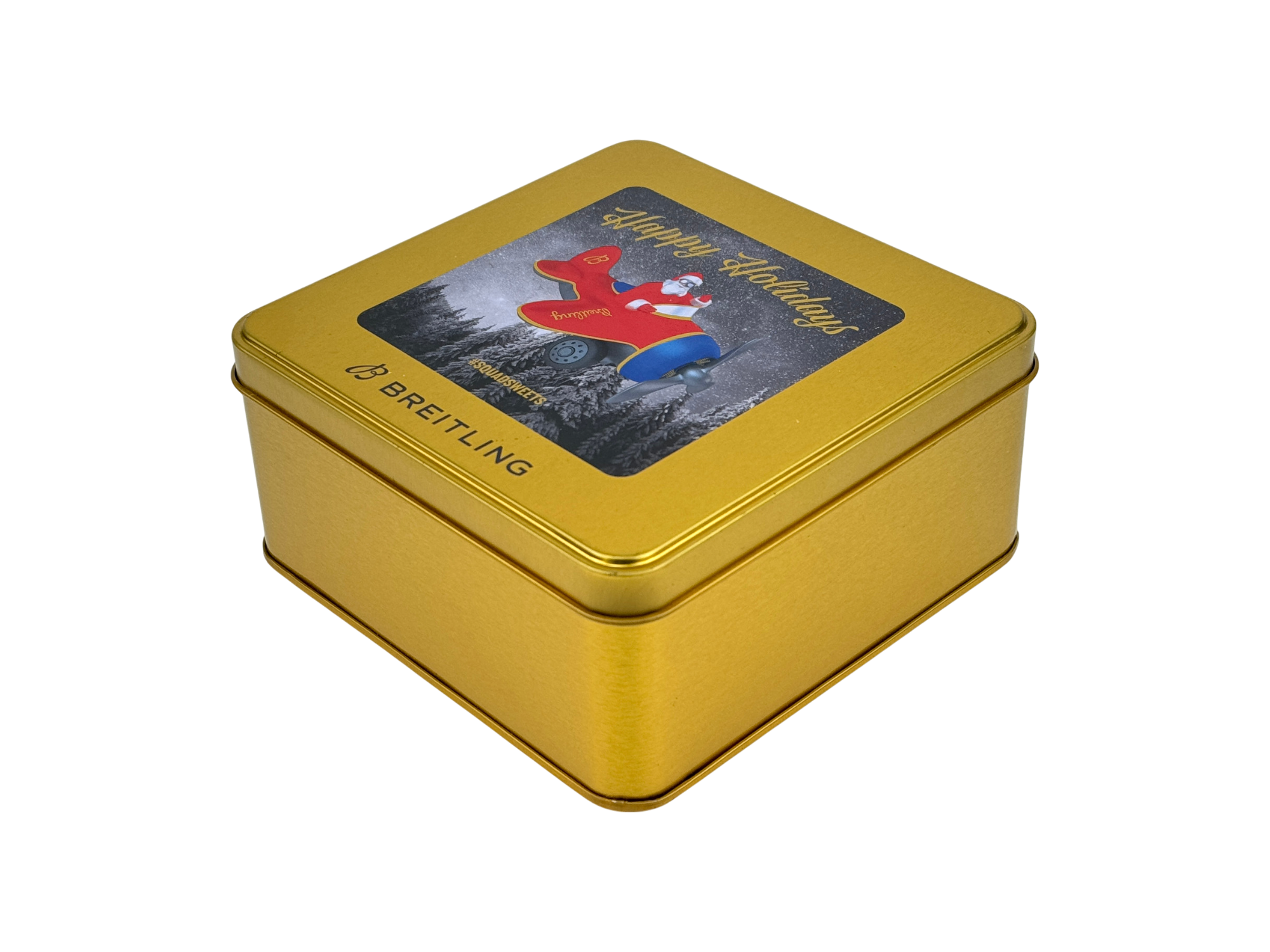 Breitling Happy Holidays Dose Blechdose Weihnachten tin can