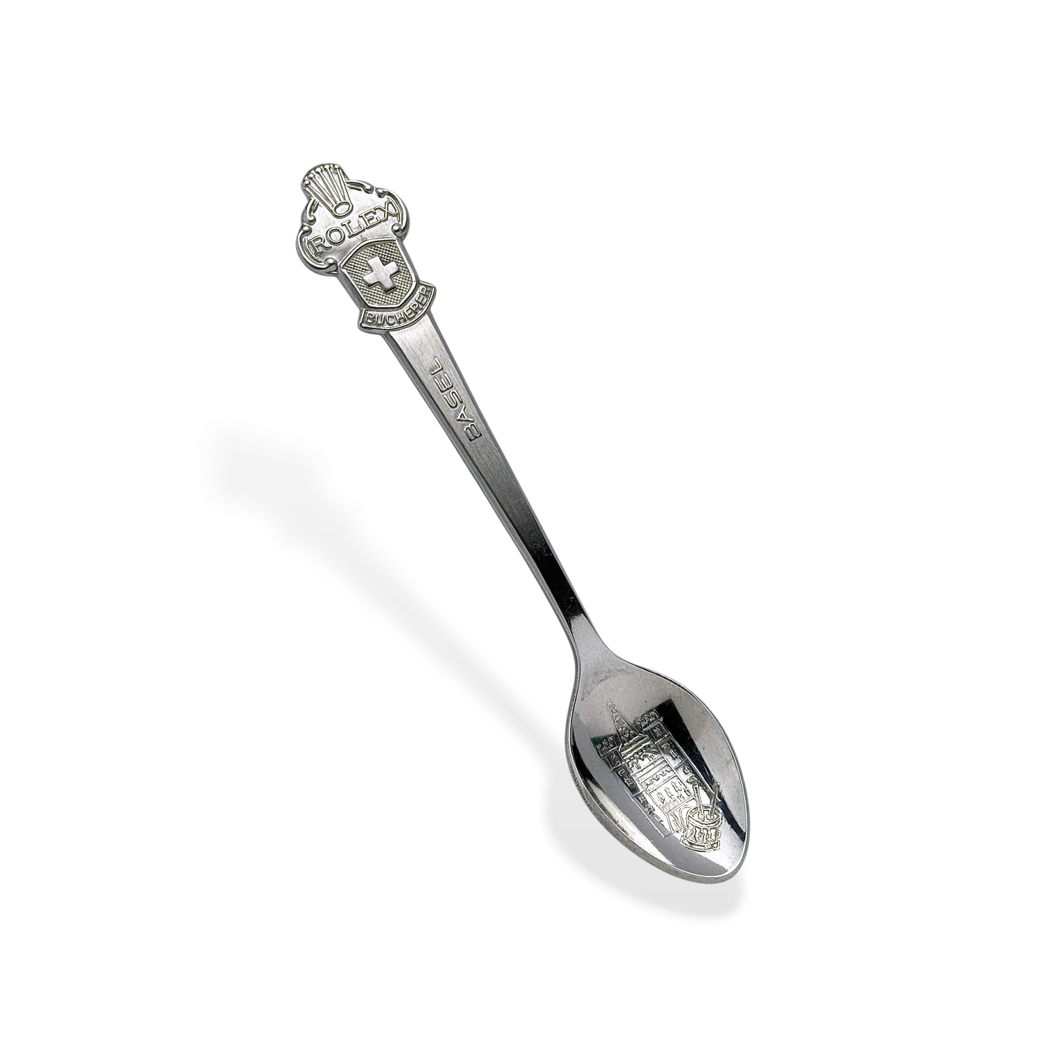 Bucherer of Switzerland, Rolex Espressolöffel, Teelöffel Basel in Silber