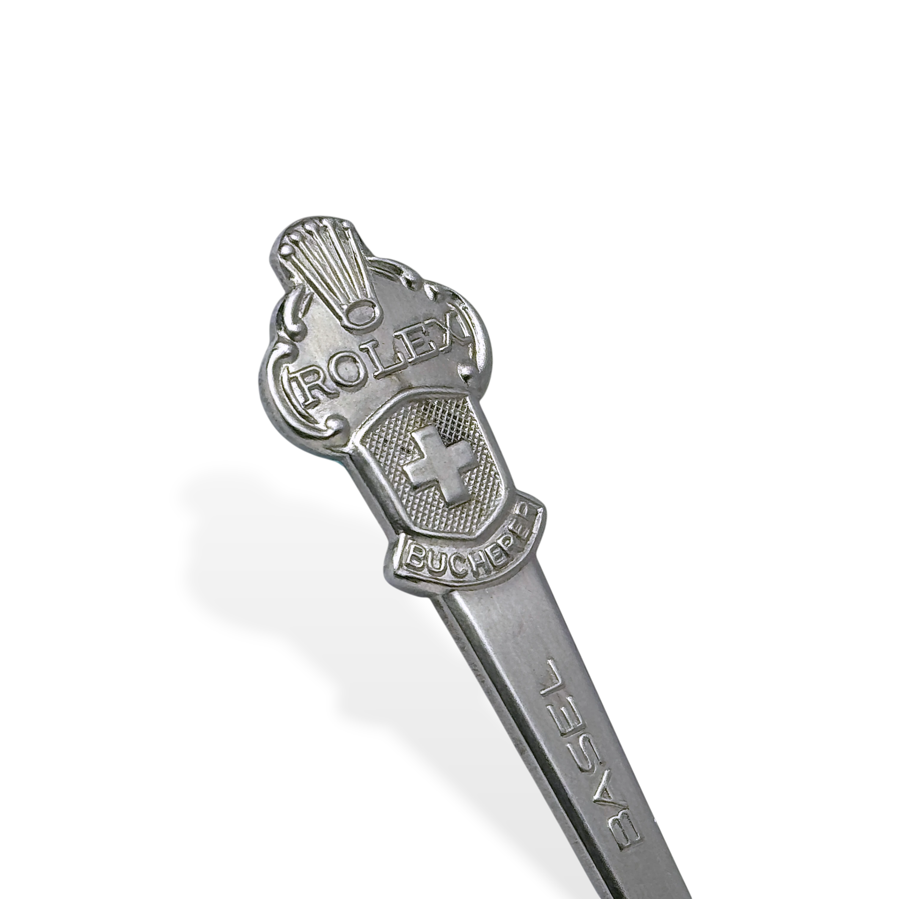 Bucherer of Switzerland, Rolex Espressolöffel, Teelöffel Basel in Silber