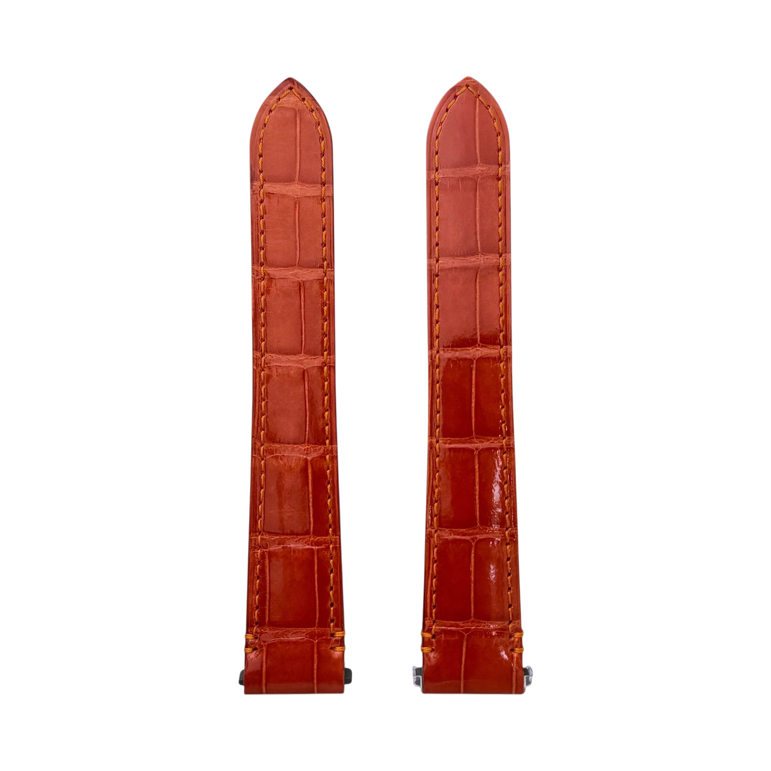 Cartier Alligatorleder Armband Orange 19 mm - Uhrenarmband KD7HJAEY