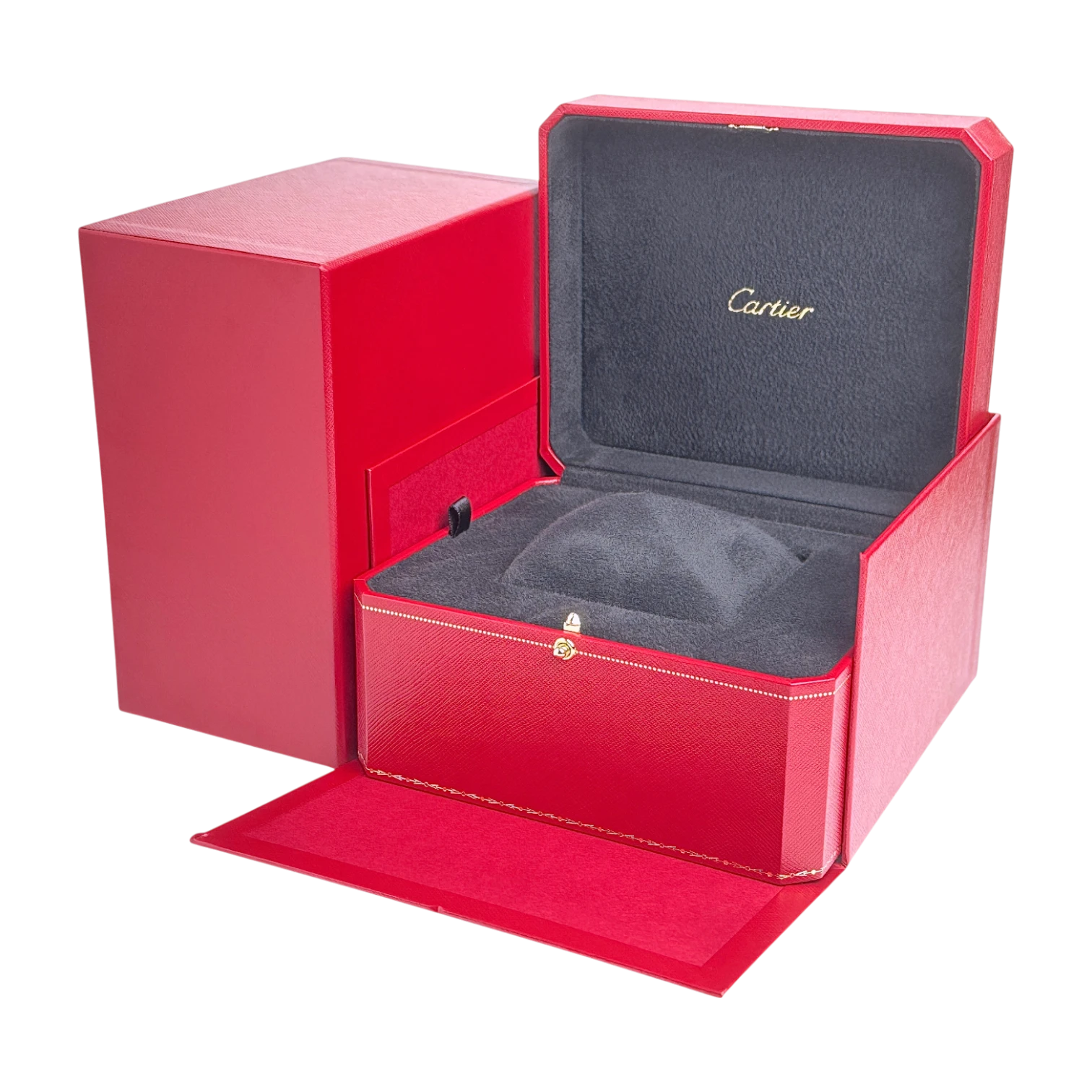 Cartier Uhrenbox Aufbewahrung Box Umkarton Rot watch box red