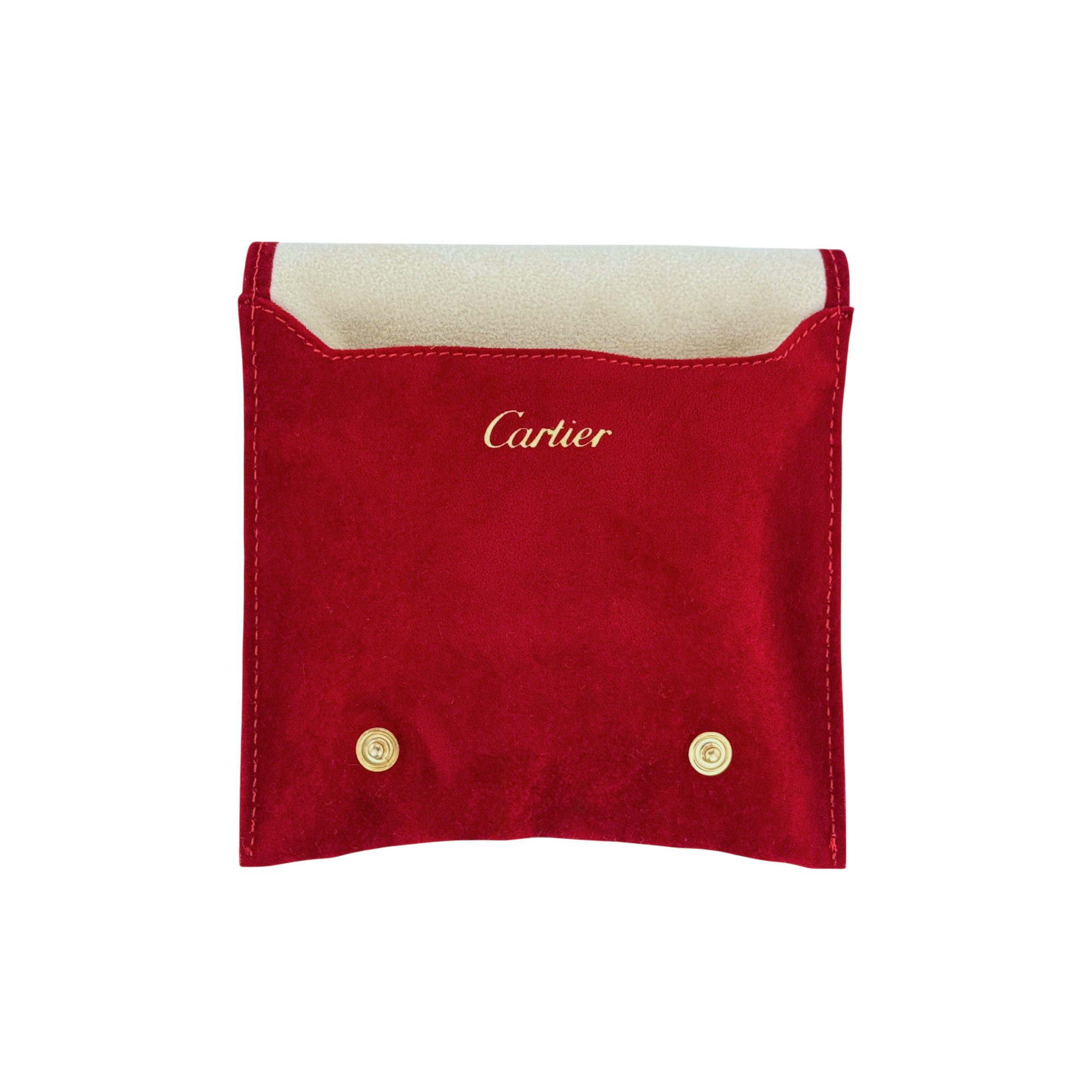 Cartier Uhrenetui Stoffetui Reiseetui Etui Rot service travel case pouch red