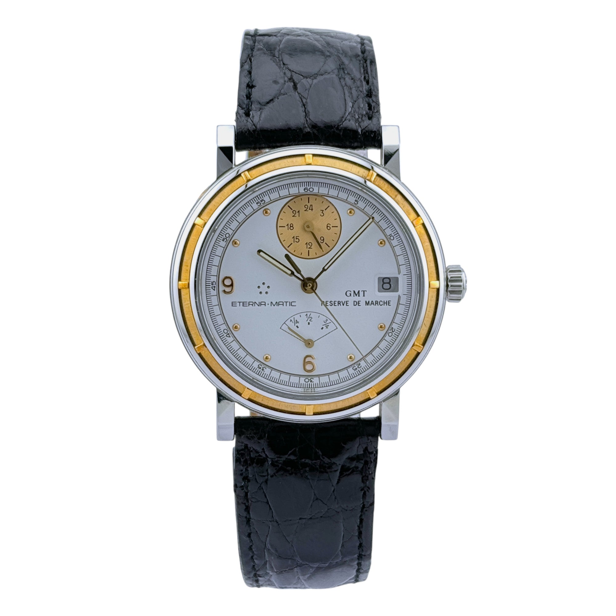 Eterna Matic GMT Reserve de Marche 36 mm Stahl/Gold Automatik Ref. 8902.47.62