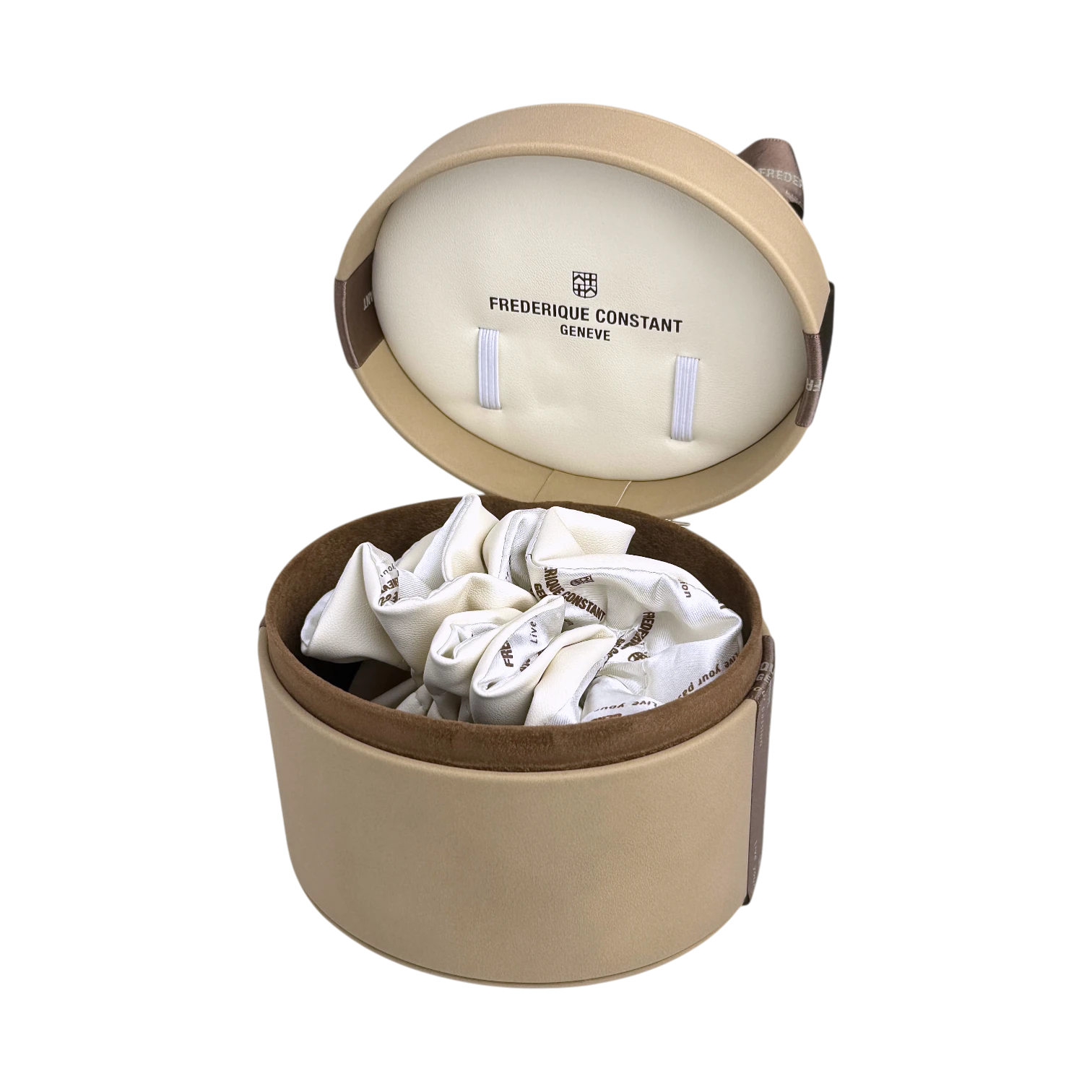 Frédérique Constant Beige Uhrenbox - Aufbewahrungsbox mit Reiseetui