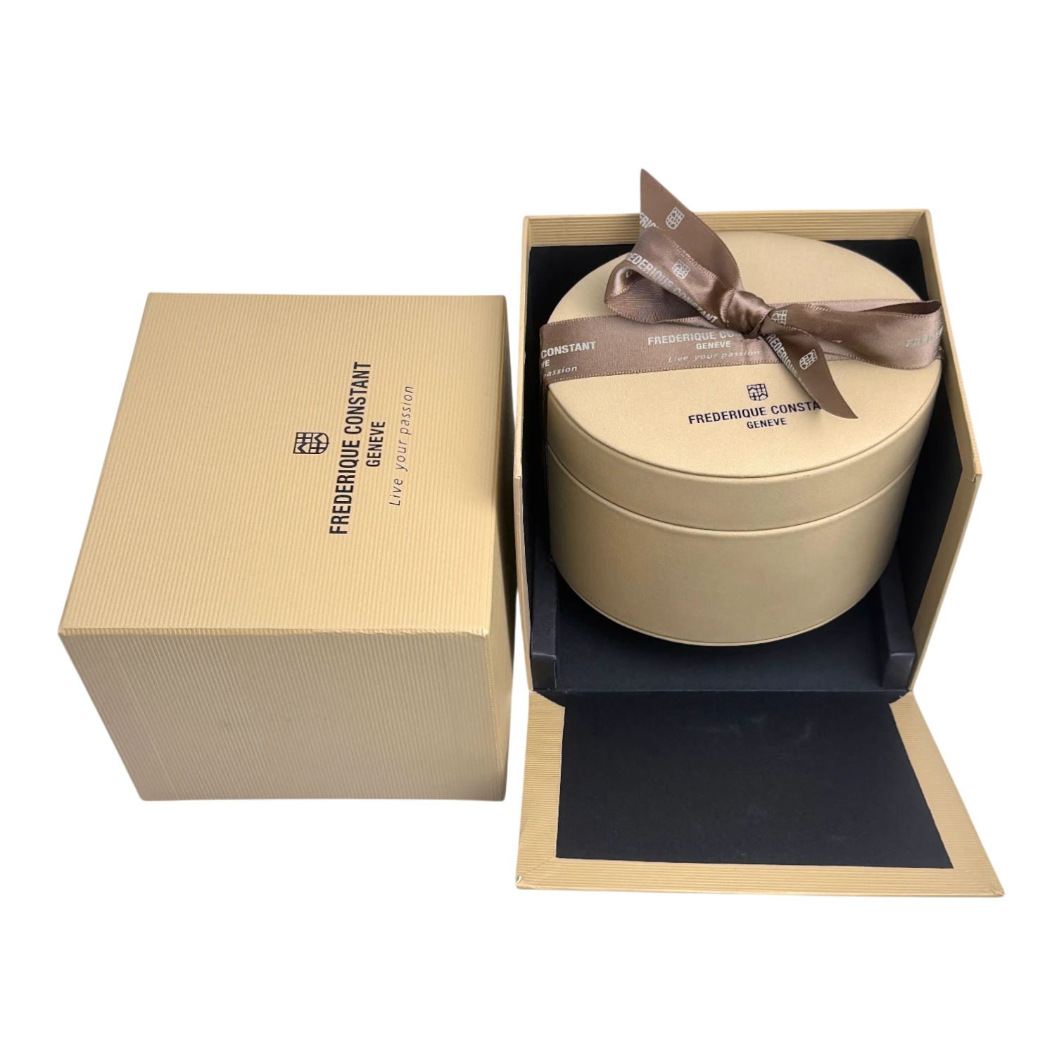 Frédérique Constant Beige Uhrenbox - Aufbewahrungsbox mit Reiseetui