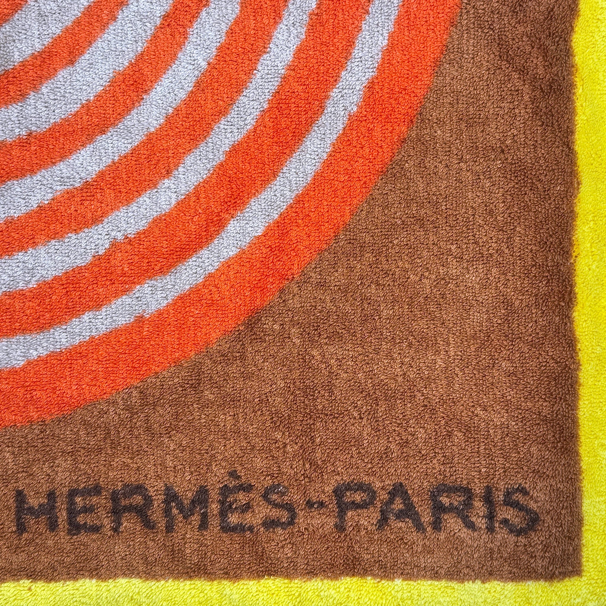 Hermès Strandtuch Braun/Orange – Luxus Badetuch | Naused Luxurious