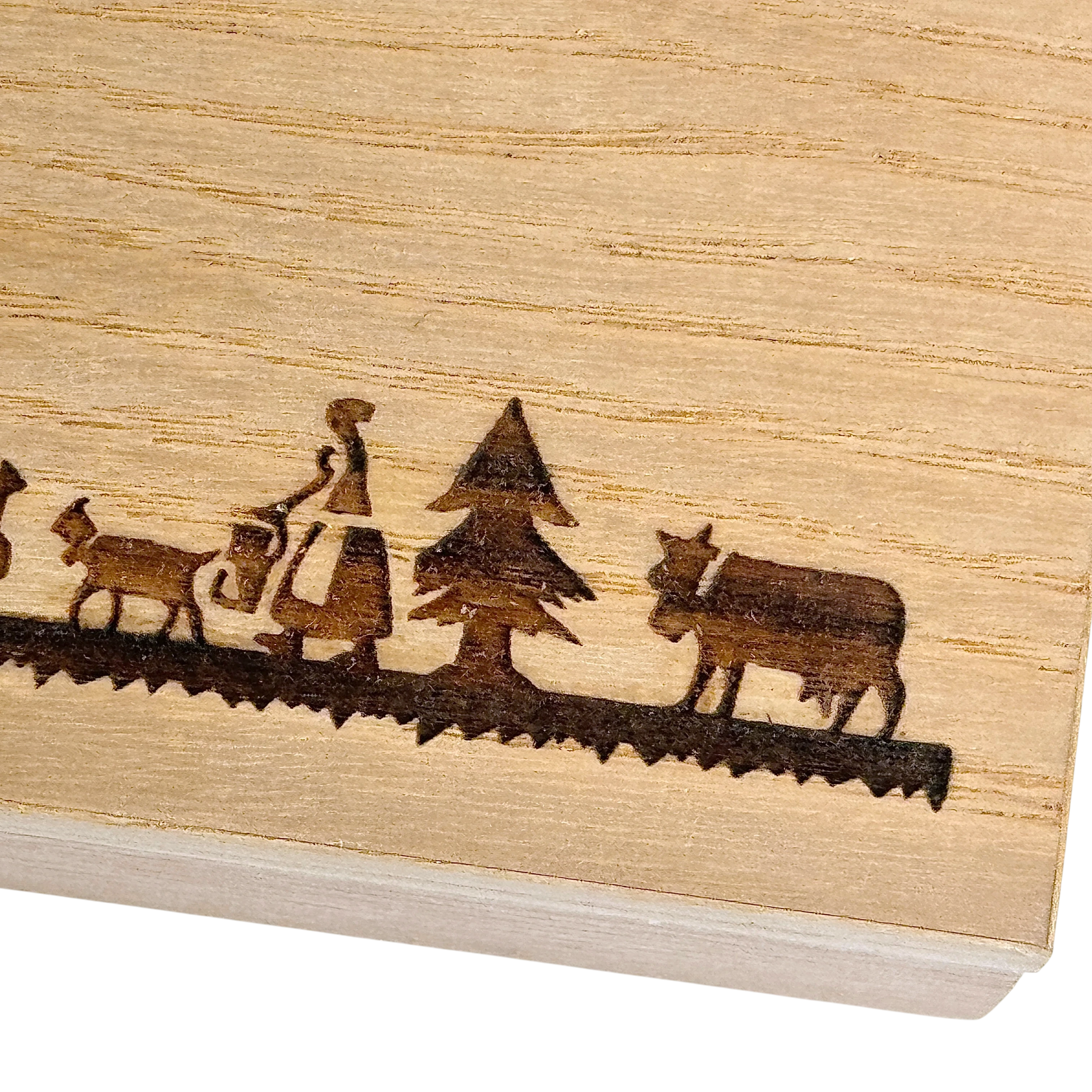 Hublot Holzschachtel Aufbewahrungsbox, Schatulle aus Holz Braun 19x19 cm