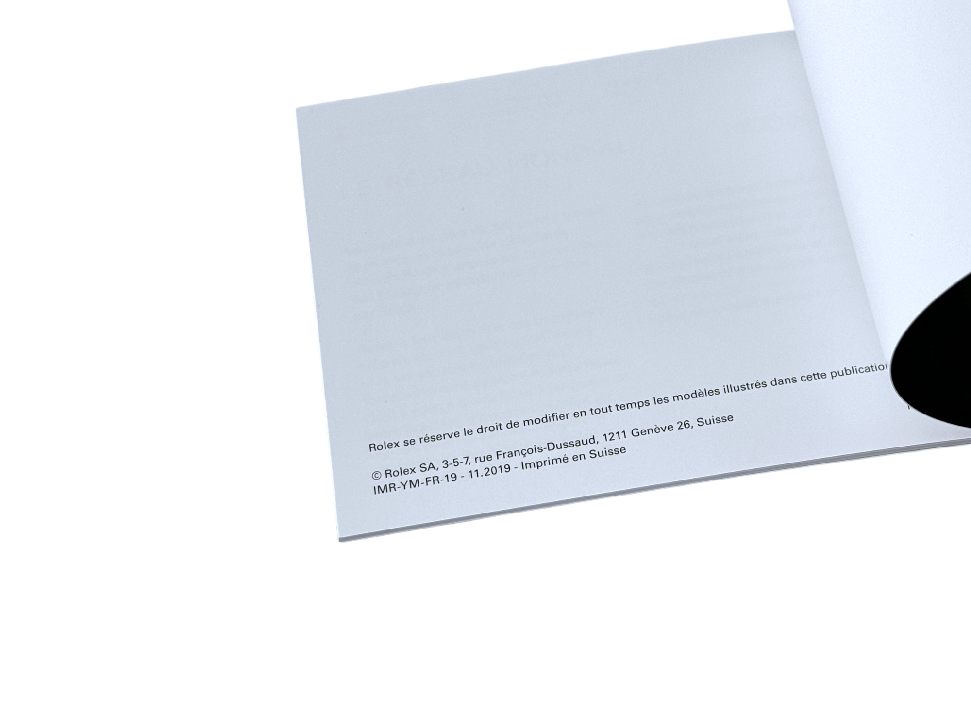 Rolex Yacht-Master Booklet Französisch IMR-YM-FR-19 - 11.2019