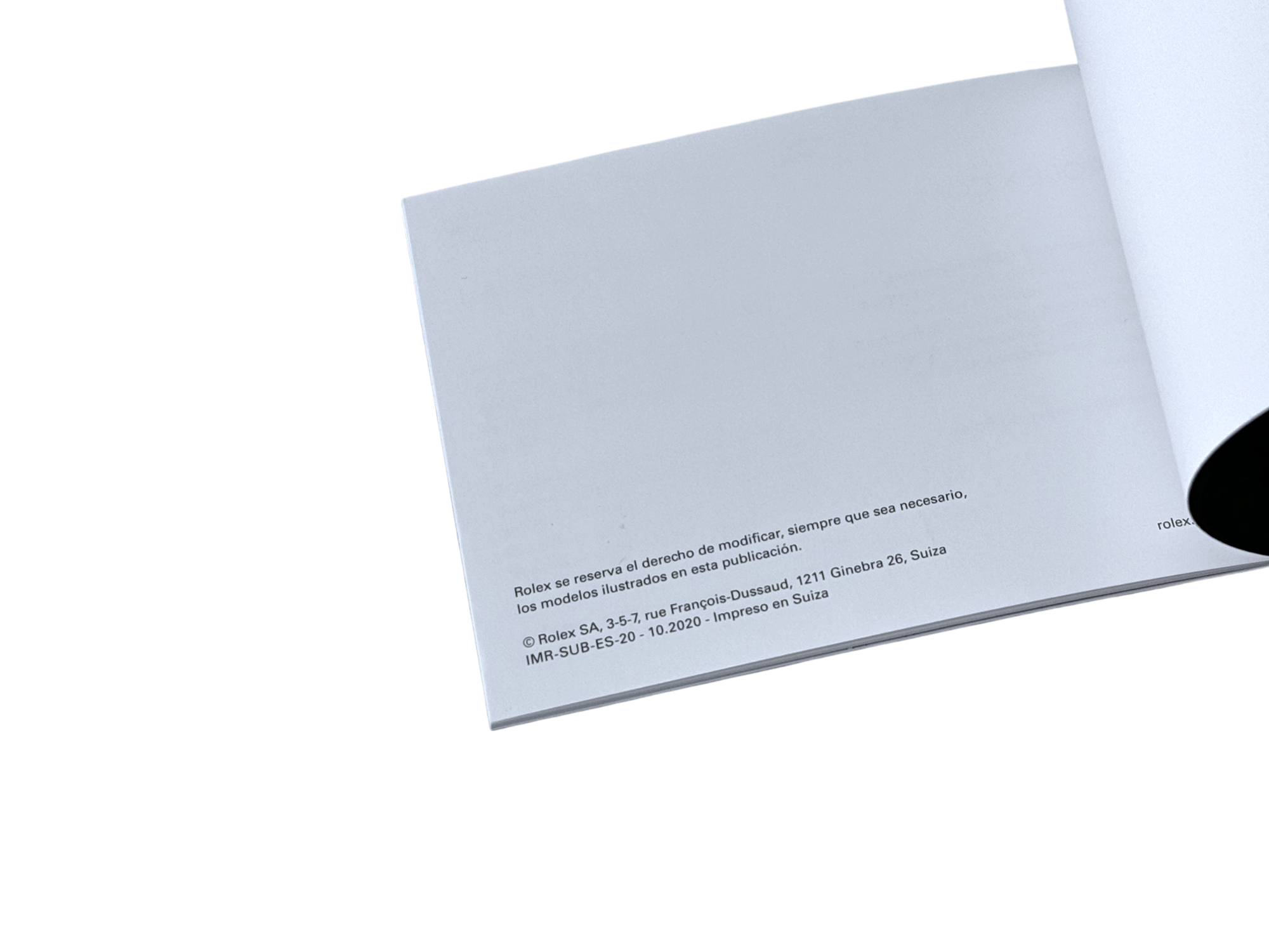 Rolex Submariner Date Booklet Spanisch IMR-SUB-ES-20 - 10.2020