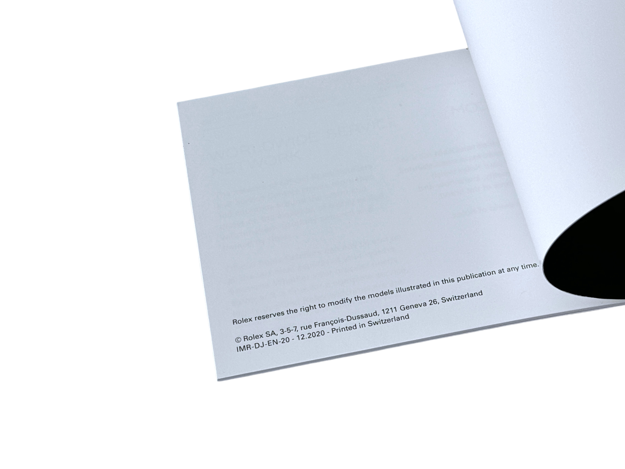 Rolex Datejust Booklet Englisch IMR-DJ-EN-20 - 12.2020