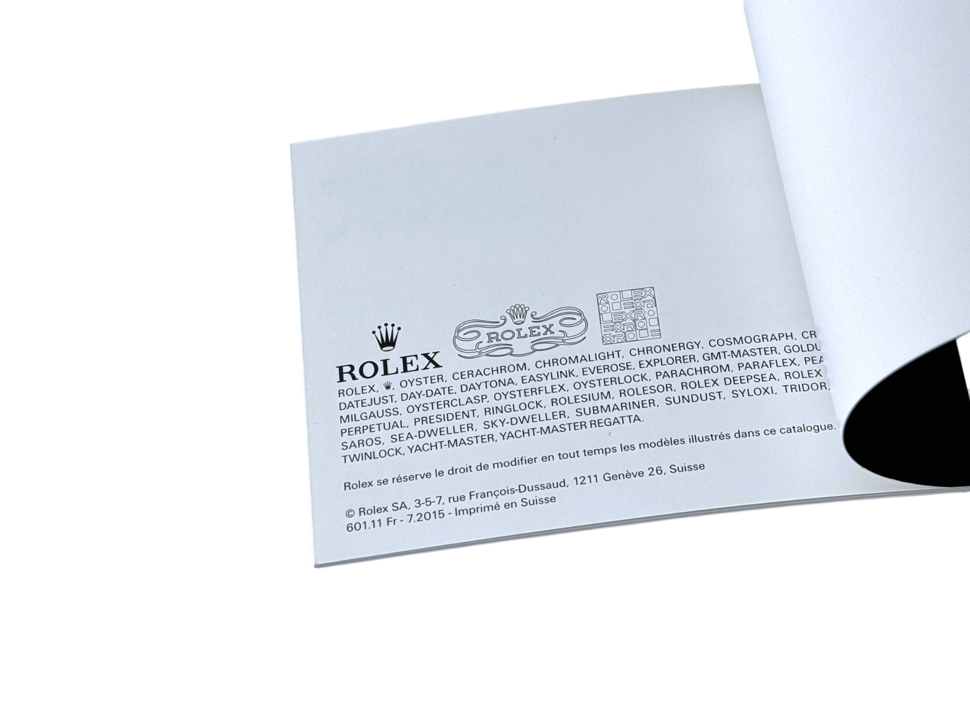 Rolex Milgauss Booklet Französisch 601.11 Fr - 7.2015