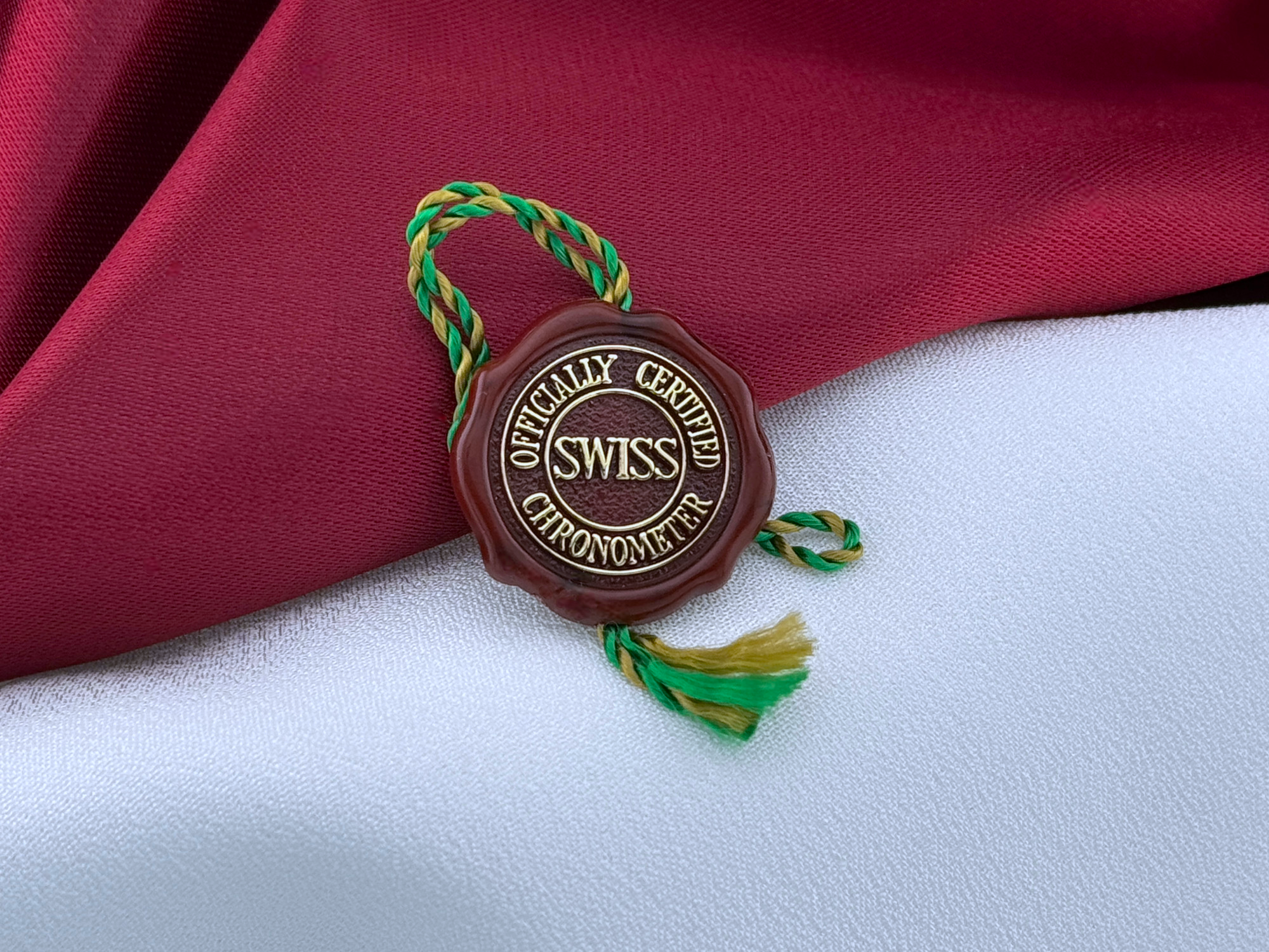 Rolex Officially Certified Chronometer Hang Tag Single Crown Red 1989 - 2000