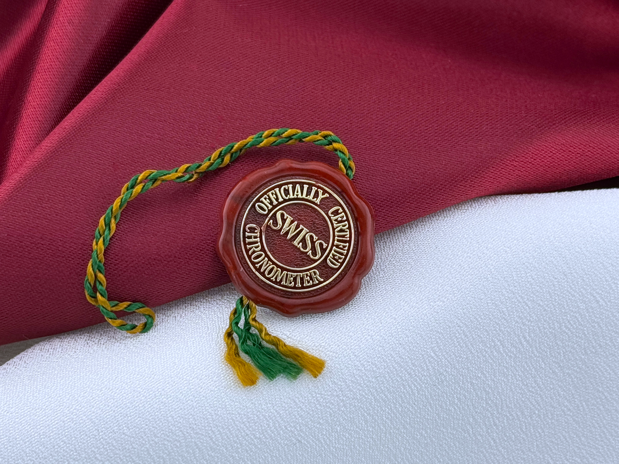 Rolex Officially Certified Chronometer Hang Tag "frog foot" Red 1960's - 1970's