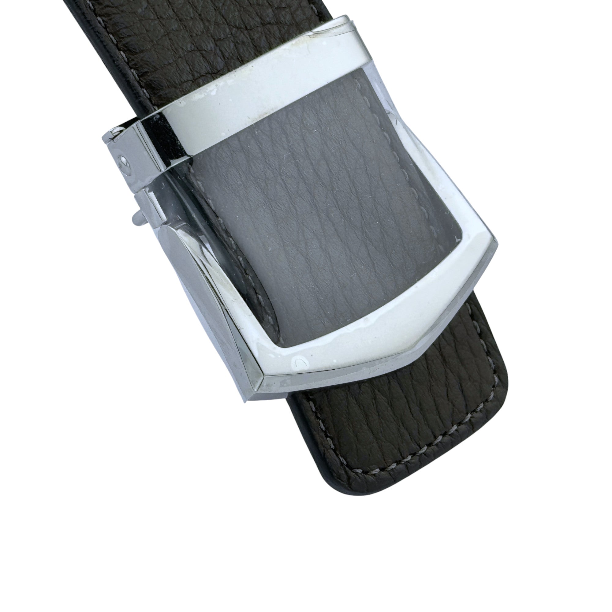 Patek Philippe Leather Men's Belt Dark Brown