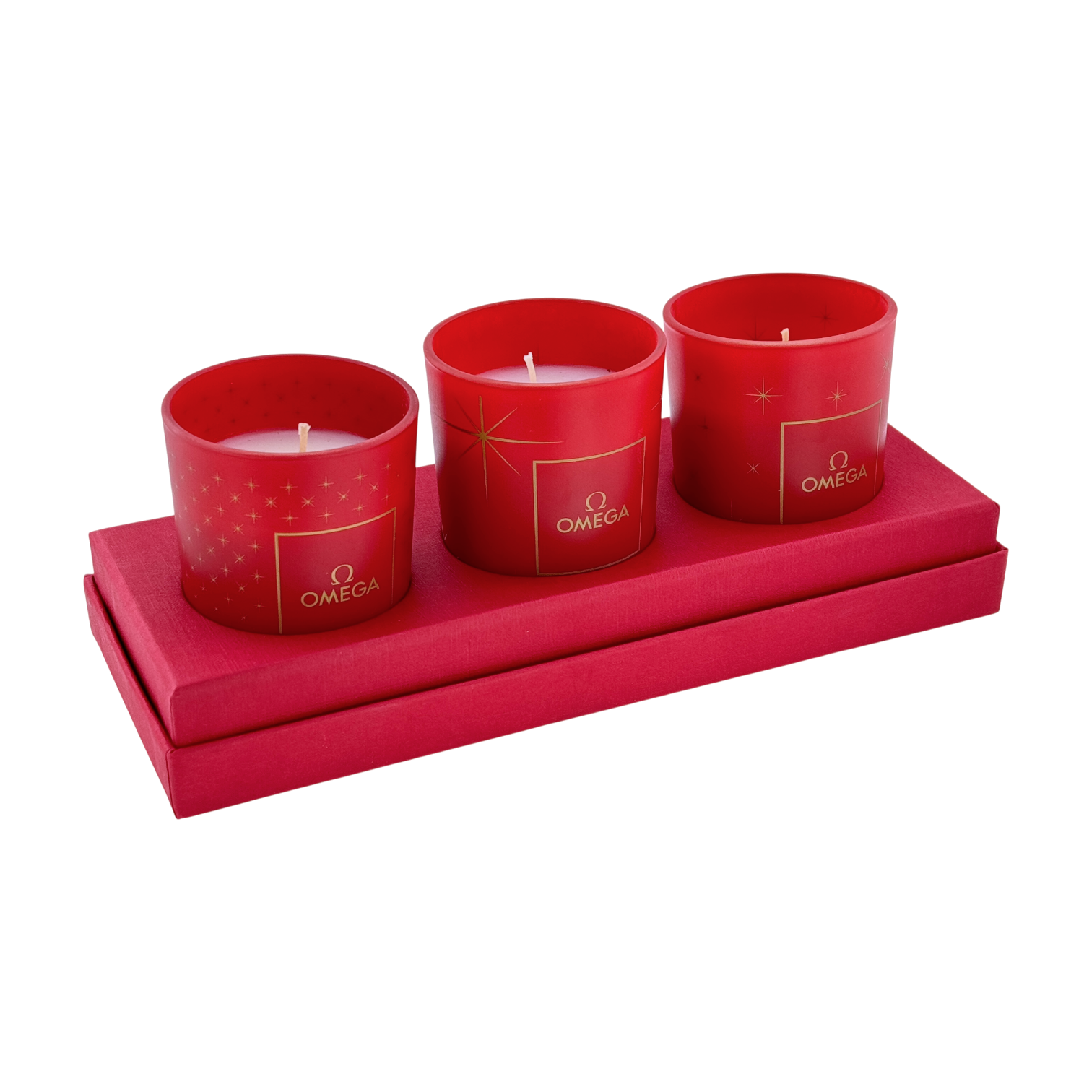 Omega scented candles red