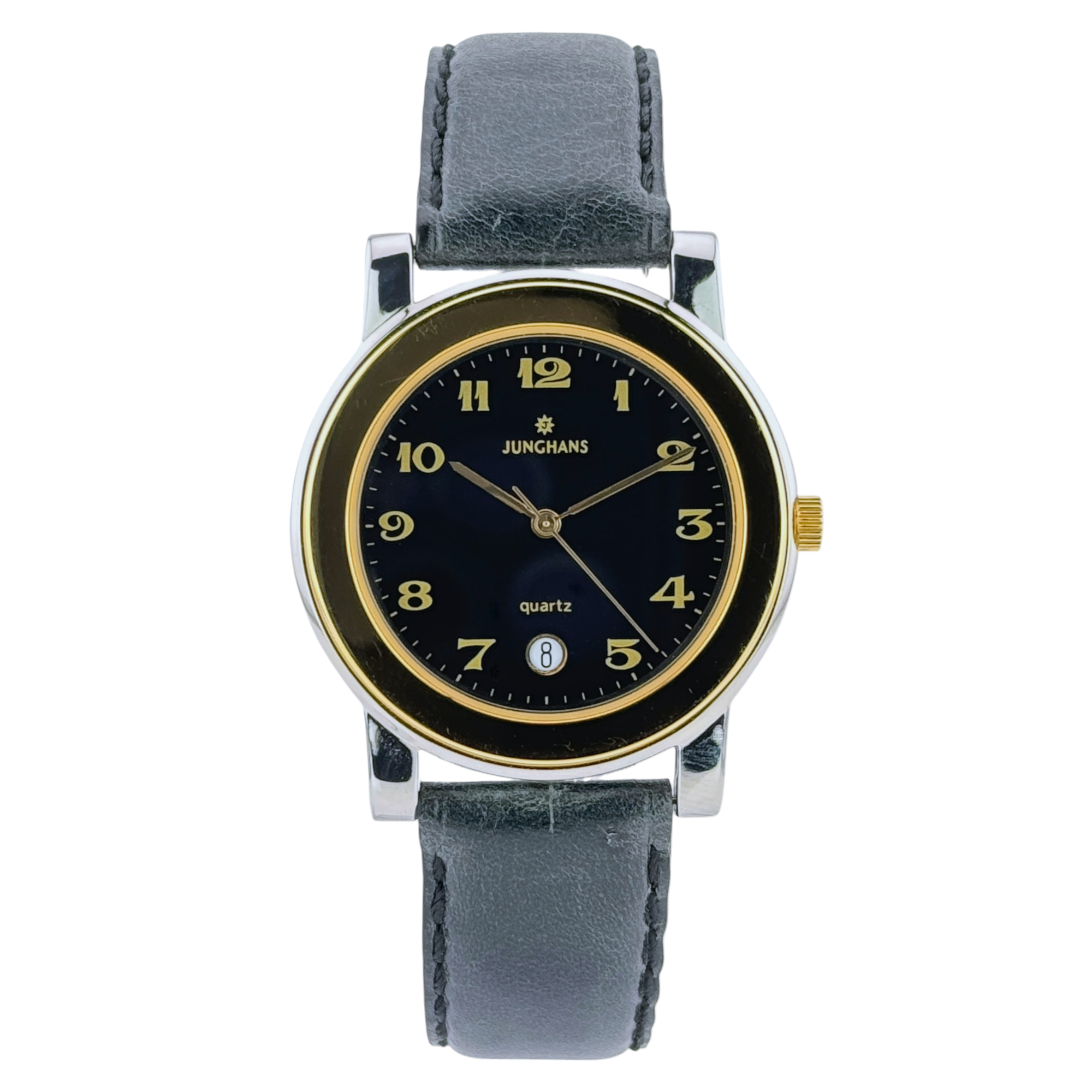 Junghans Quartz Armbanduhr Quarz Edelstahl Silber 35 mm watch Ref. 41/4105