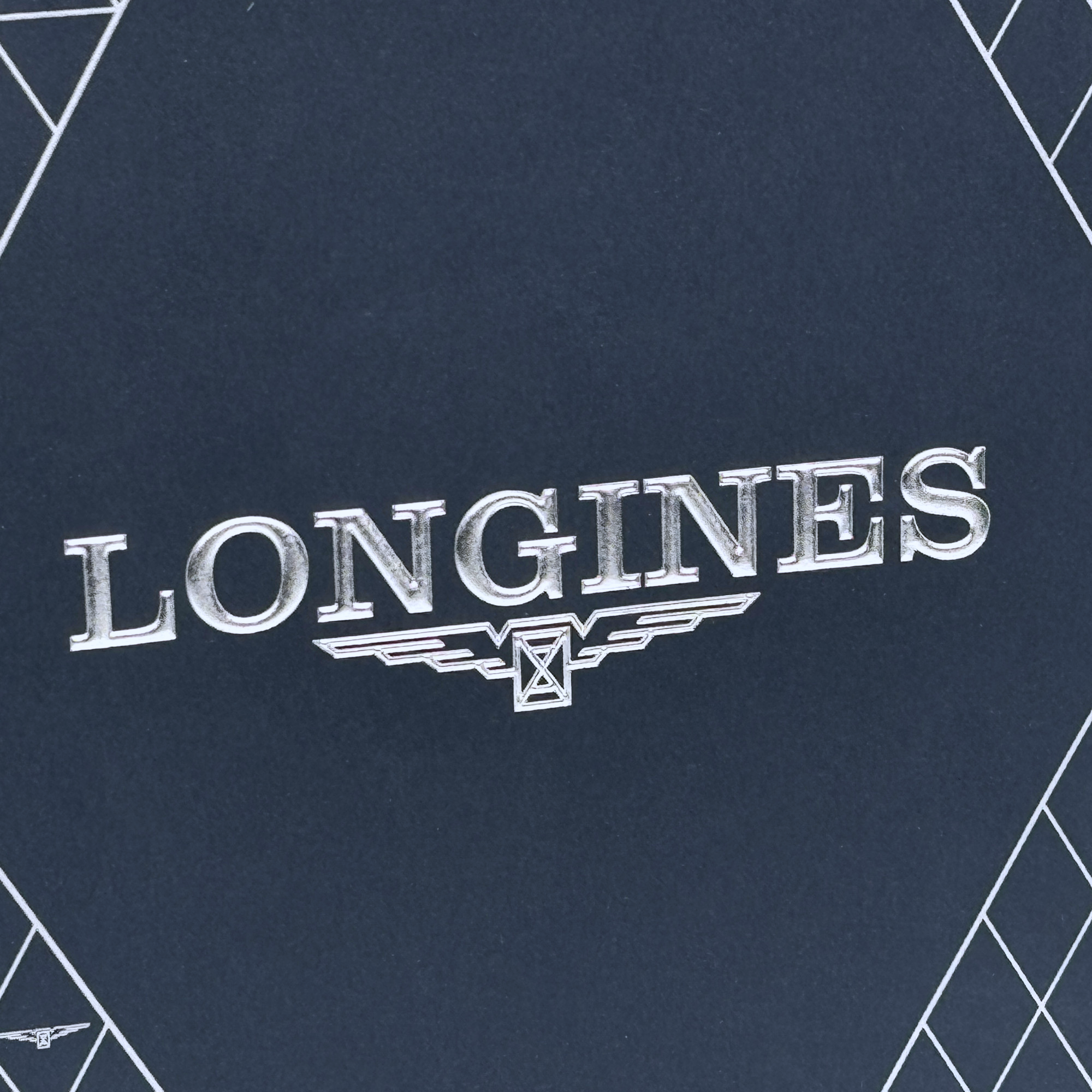Longines Papier Tasche Tüte Verkaufstasche Tragetasche Blau
