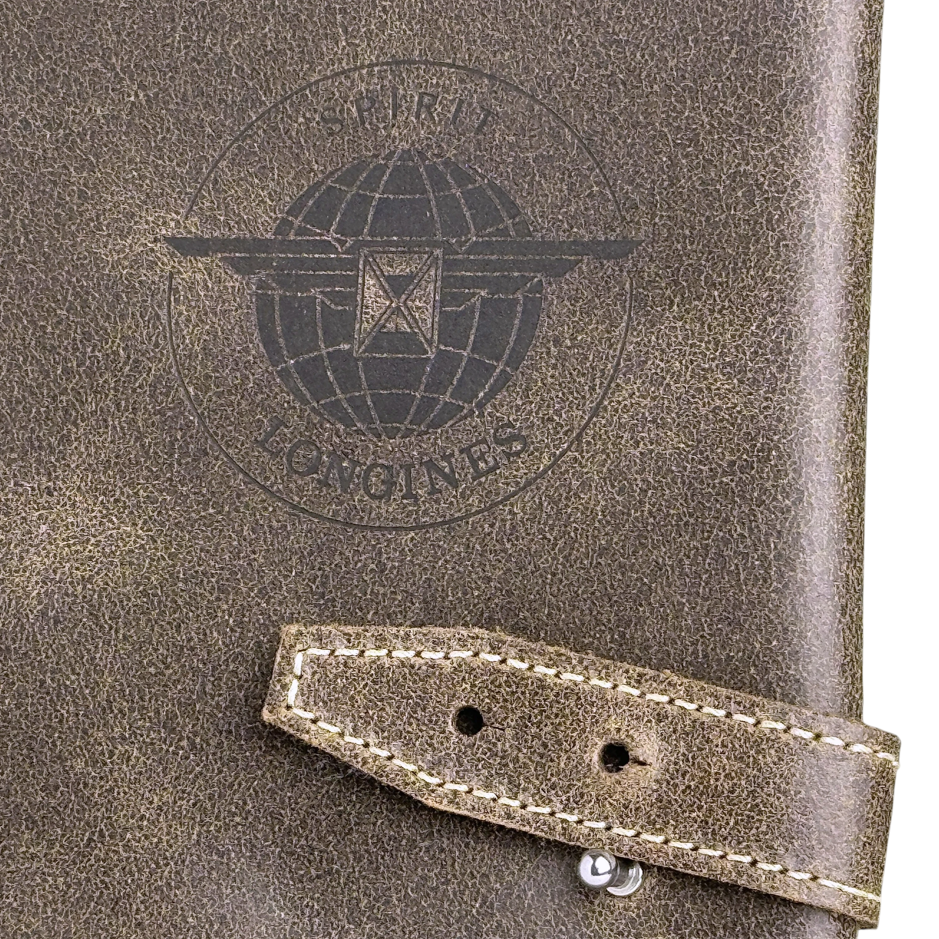 Longines Spirit faltbares leder Uhrenetui - Reiseetui in Braun