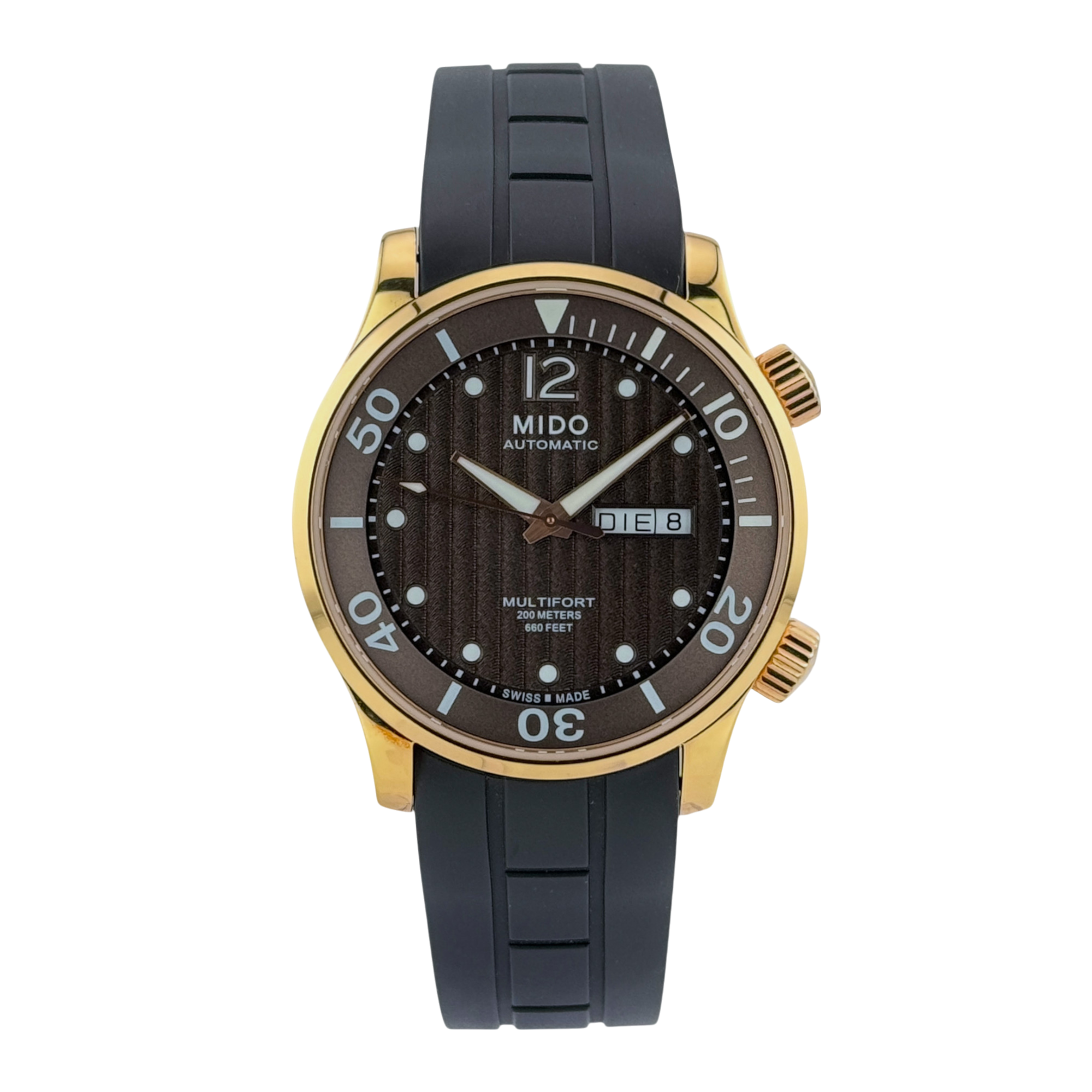 Mido Multifort 42 mm Herrenuhr Uhr Automatik Edelstahl Gold watch Ref. M005930 A