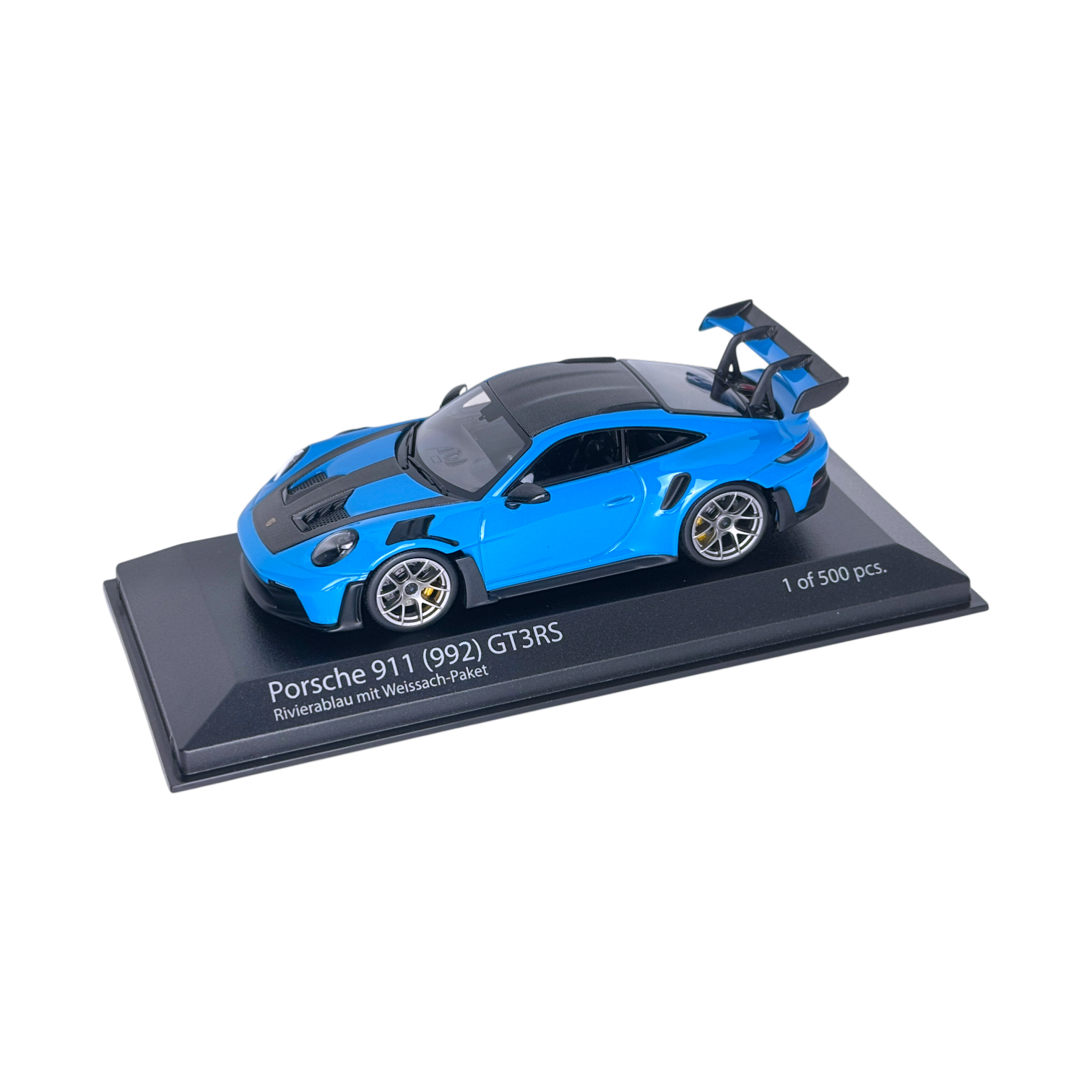 Minichamps Porsche 911 (992) GT3RS Rivierablau 1:43 Modellauto OVP