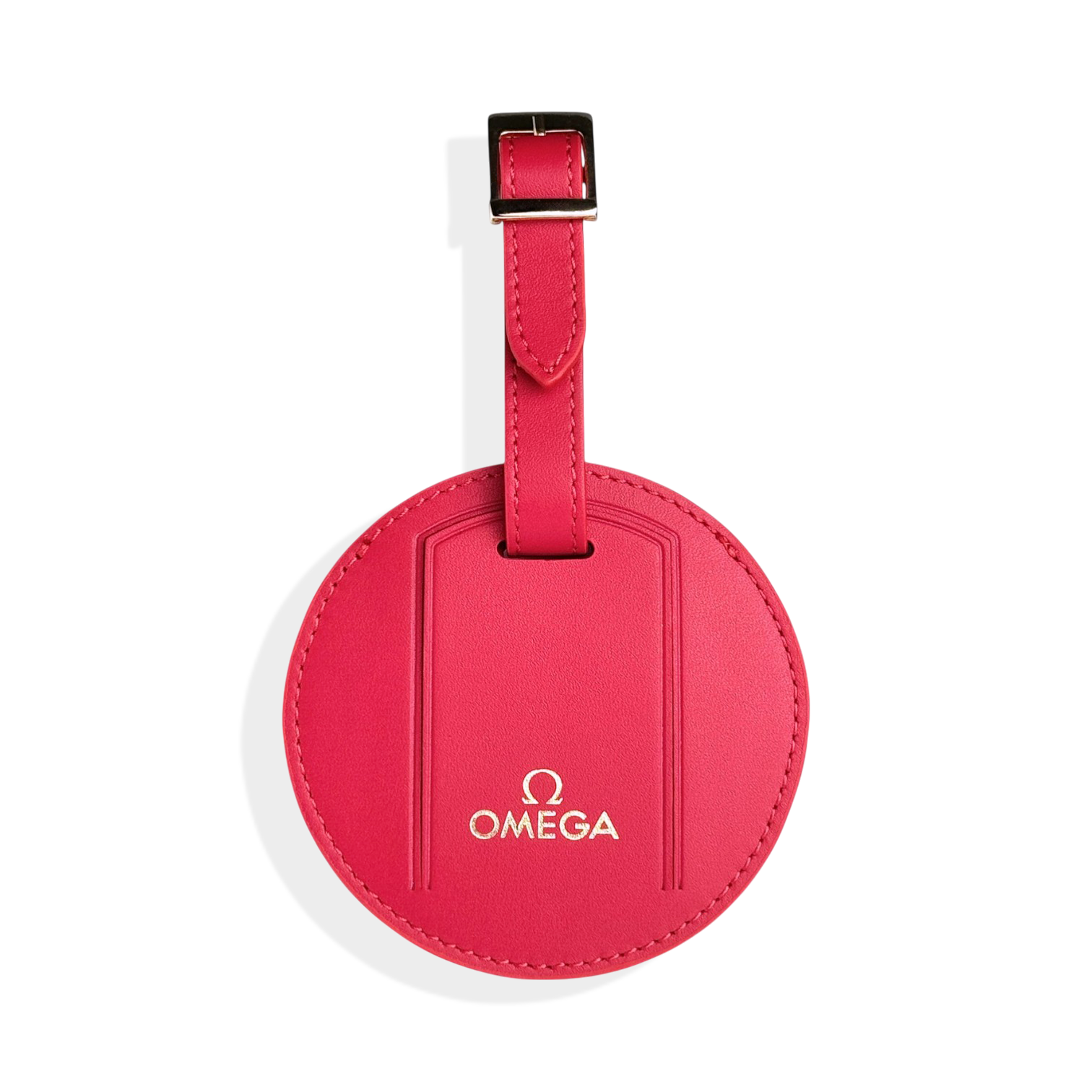 Omega Kofferanhänger Adressanhänger Namensschild für Koffer Rot