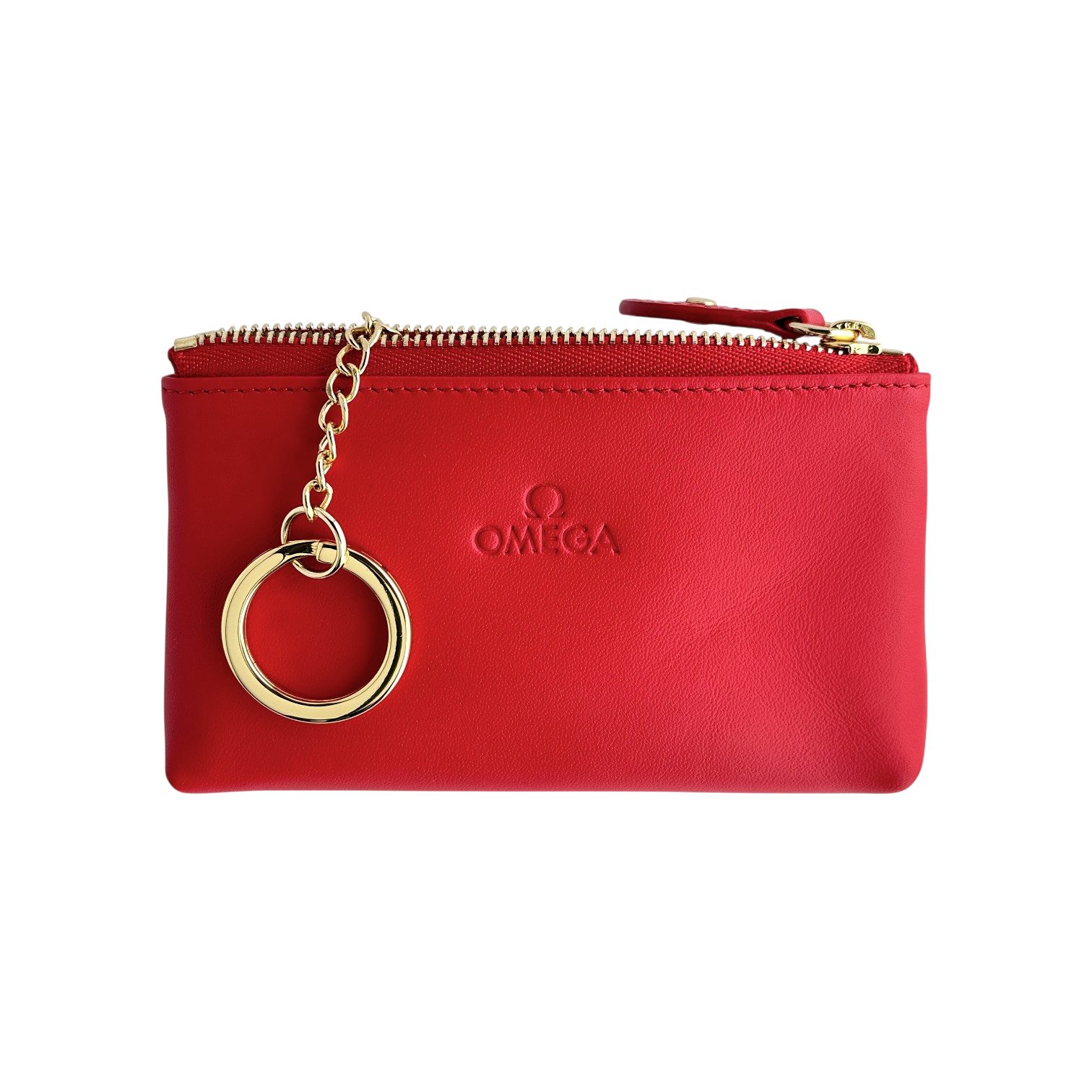 Omega Portemonnaie Brieftasche Geldbeutel Etui Rot wallet red