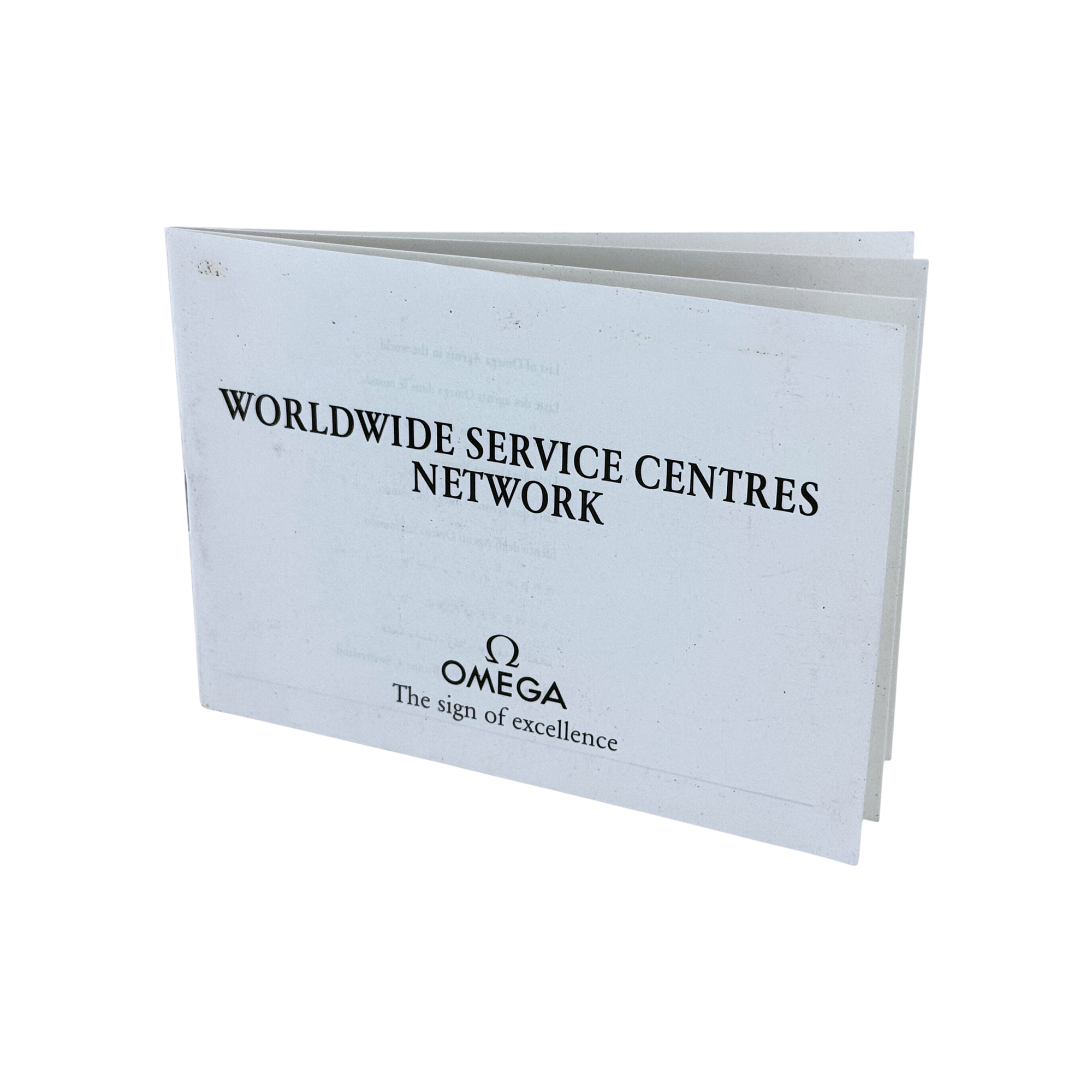 Omega weltweites Service Center Netzwerk Handbuch Ref. 0306730