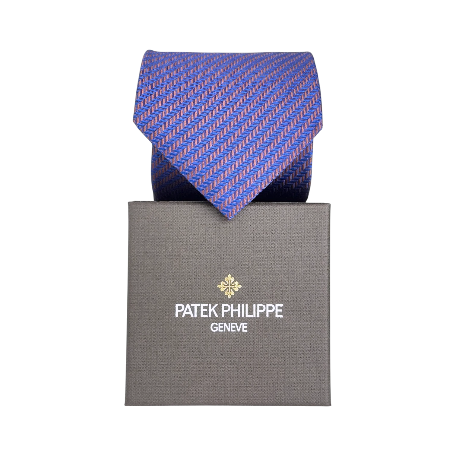 Patek Philippe Krawatte in Blau/Braun aus 100 % Seide (2025)
