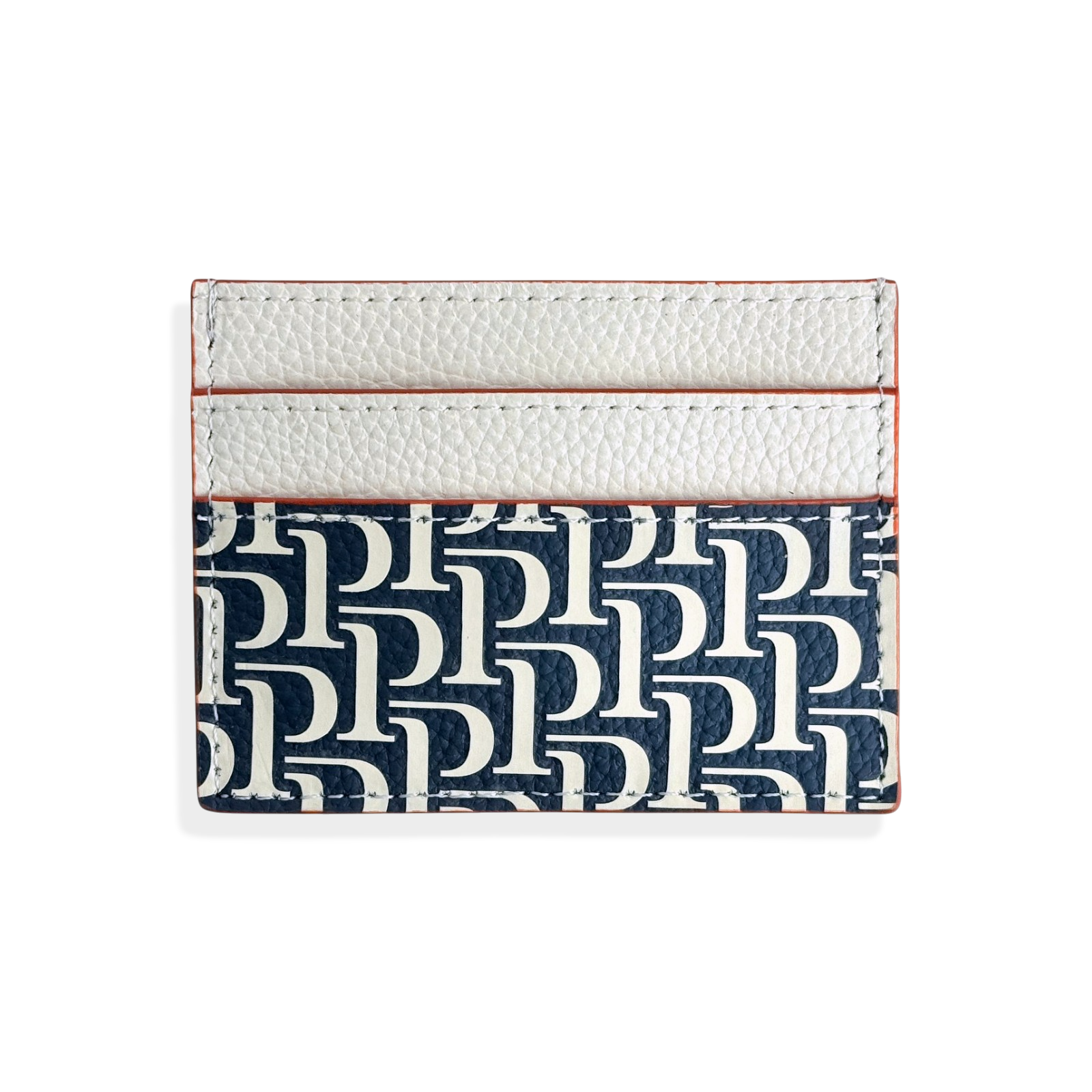 Piaget Leder Kartenetui/Portemonnaie Kartenhalter Blau, Weiß, Orange