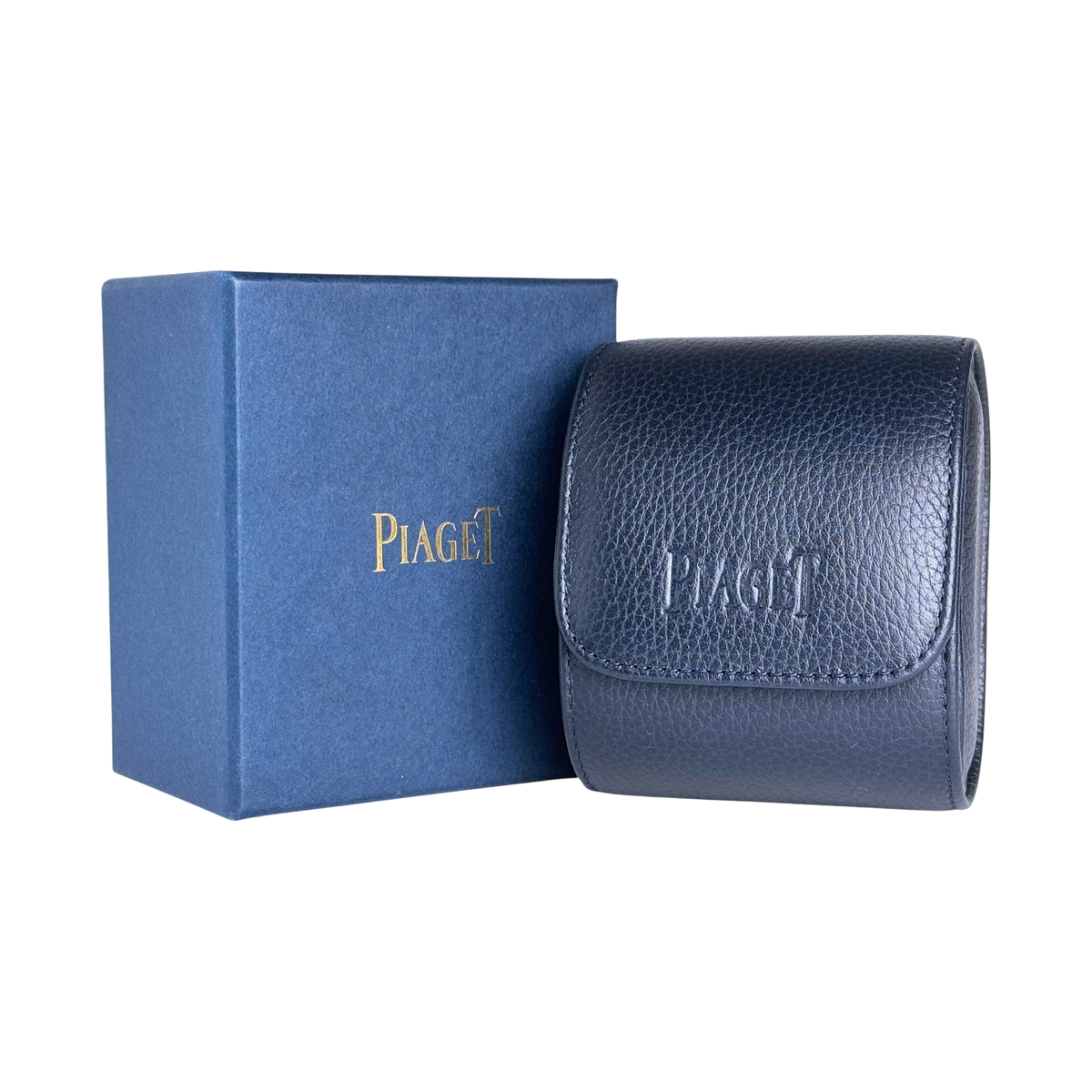 Piaget watch travel case pouch dark blue with outer box