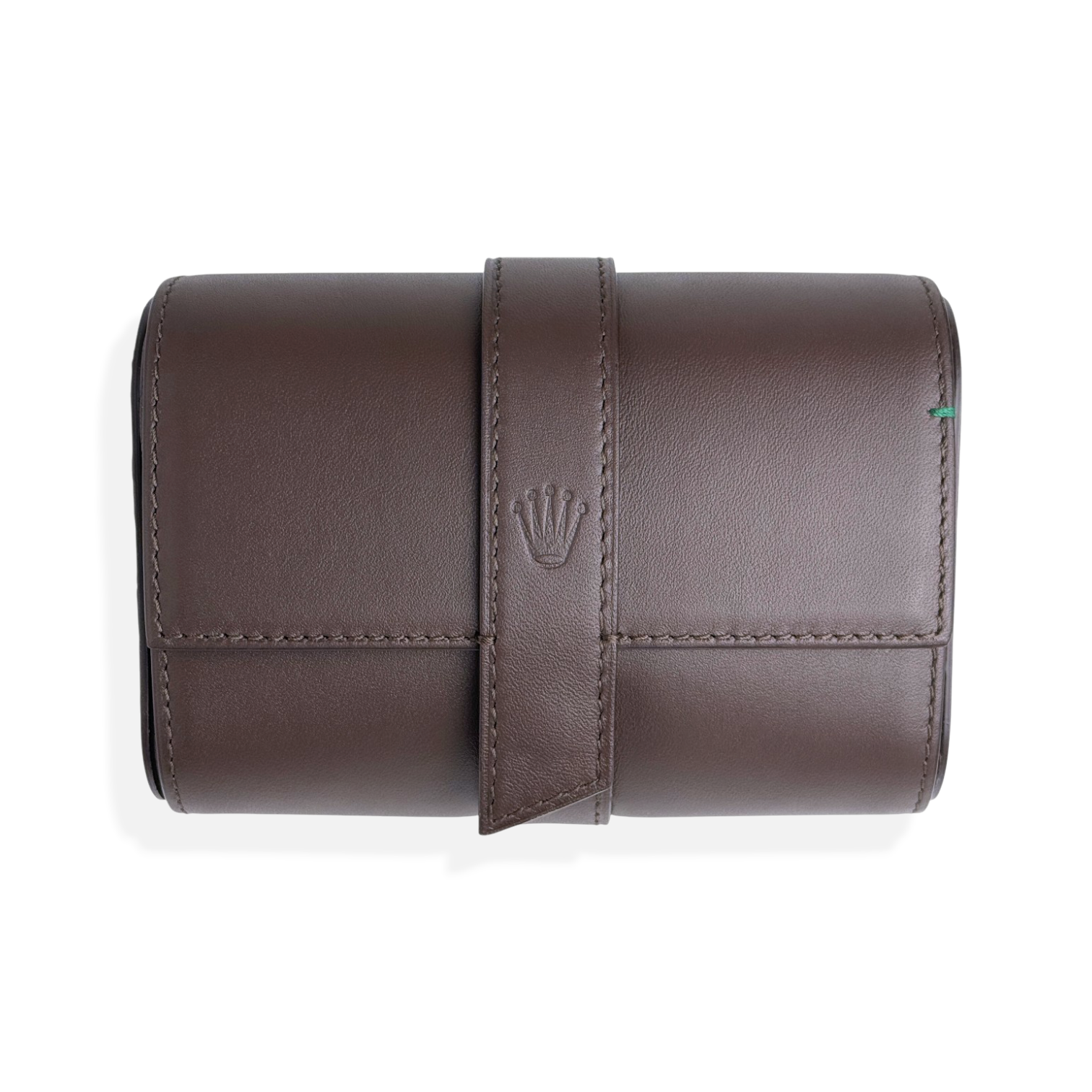 Rolex 2er-Uhrenetui Etui Reiseetui Leder Braun mit Umkarton