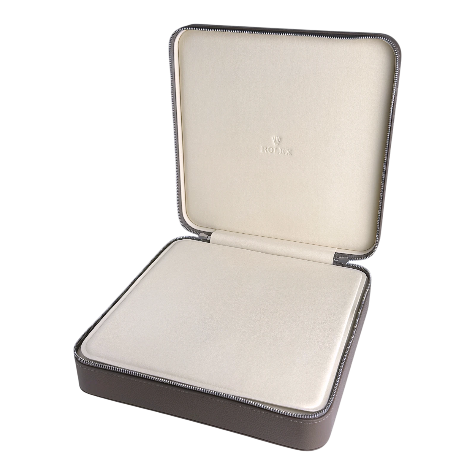 Rolex 6er-Uhrenkoffer, Uhrenbox, Uhrenetui Beige mit Umkarton