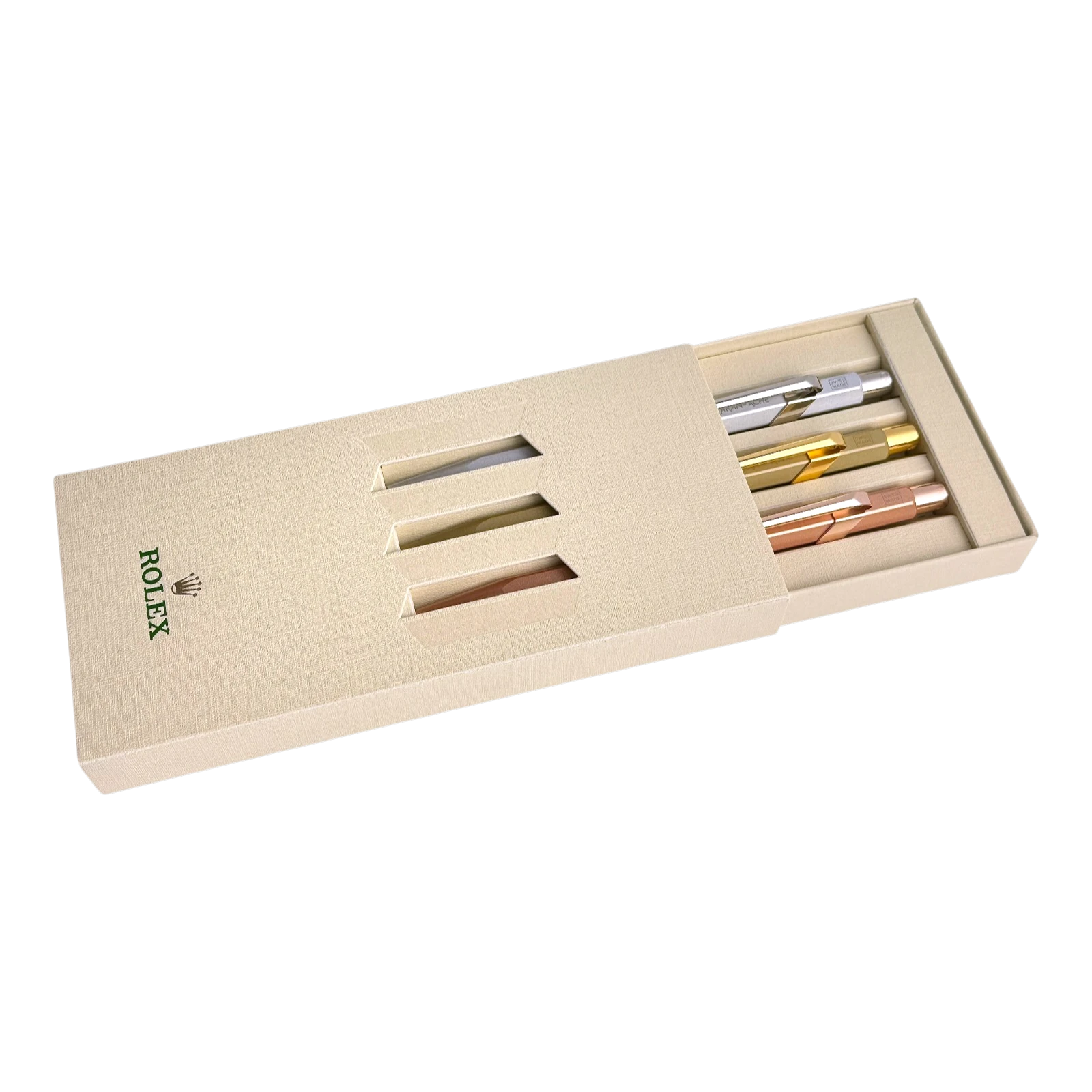 Rolex Caran D'ache 3er Kugelschreiber Set Kuli Stift Schreiber ballpoint ben