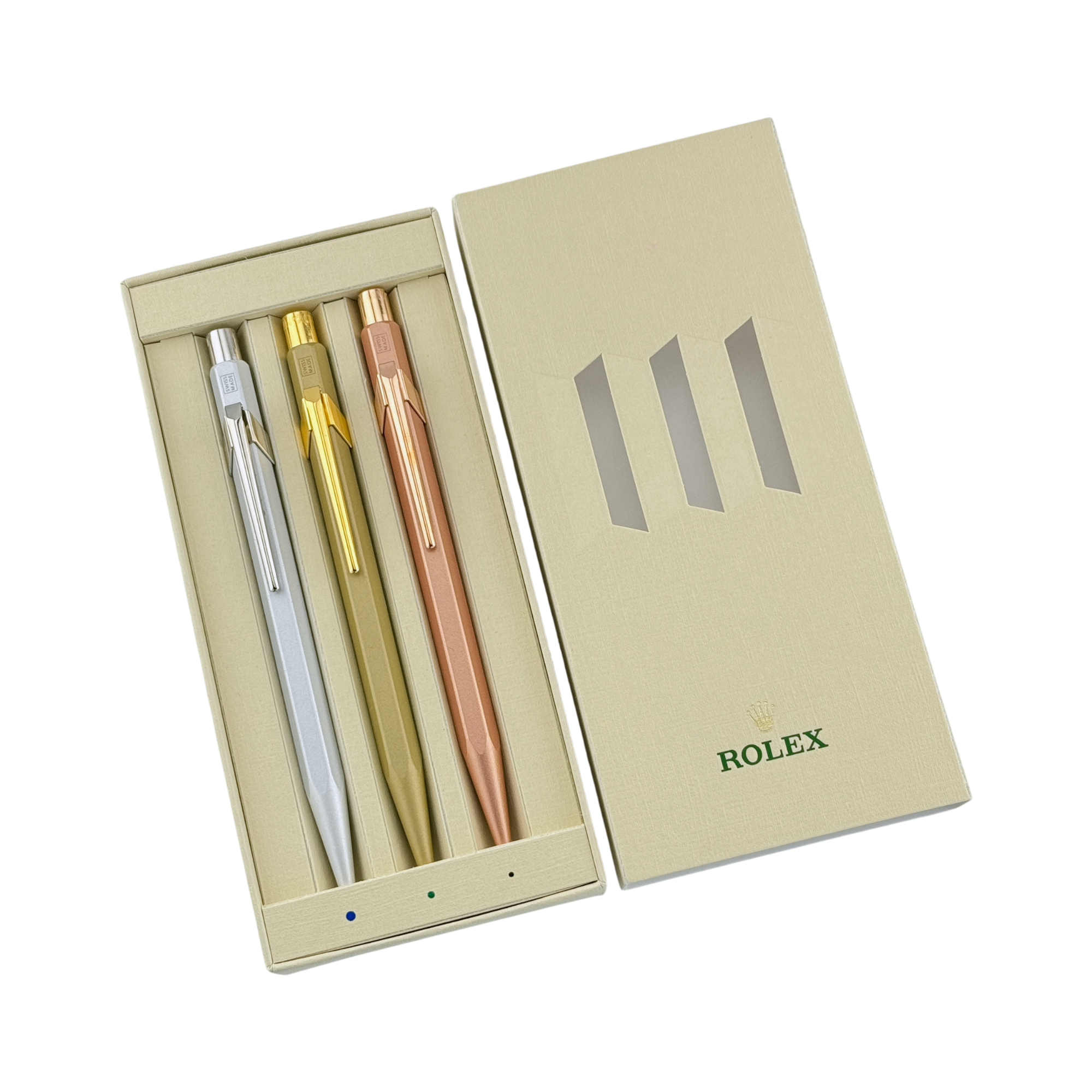 Rolex Caran D'ache Kugelschreiber Set Kuli Stift Schreiber ballpoint ben