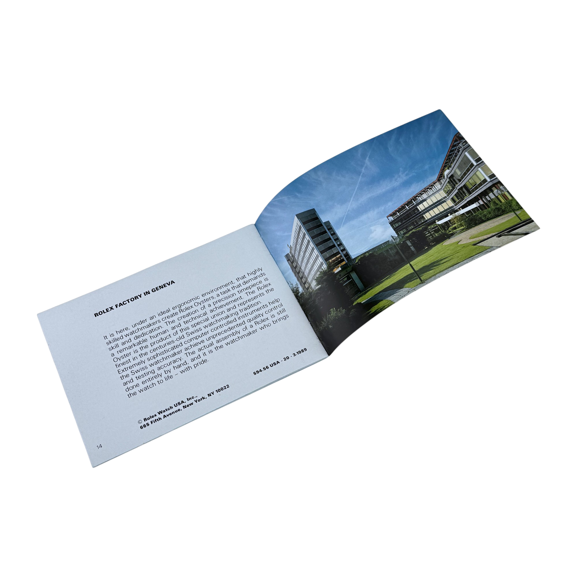 Rolex Submariner Booklet English Ref. 594.56 USA - 20 - 3.1989