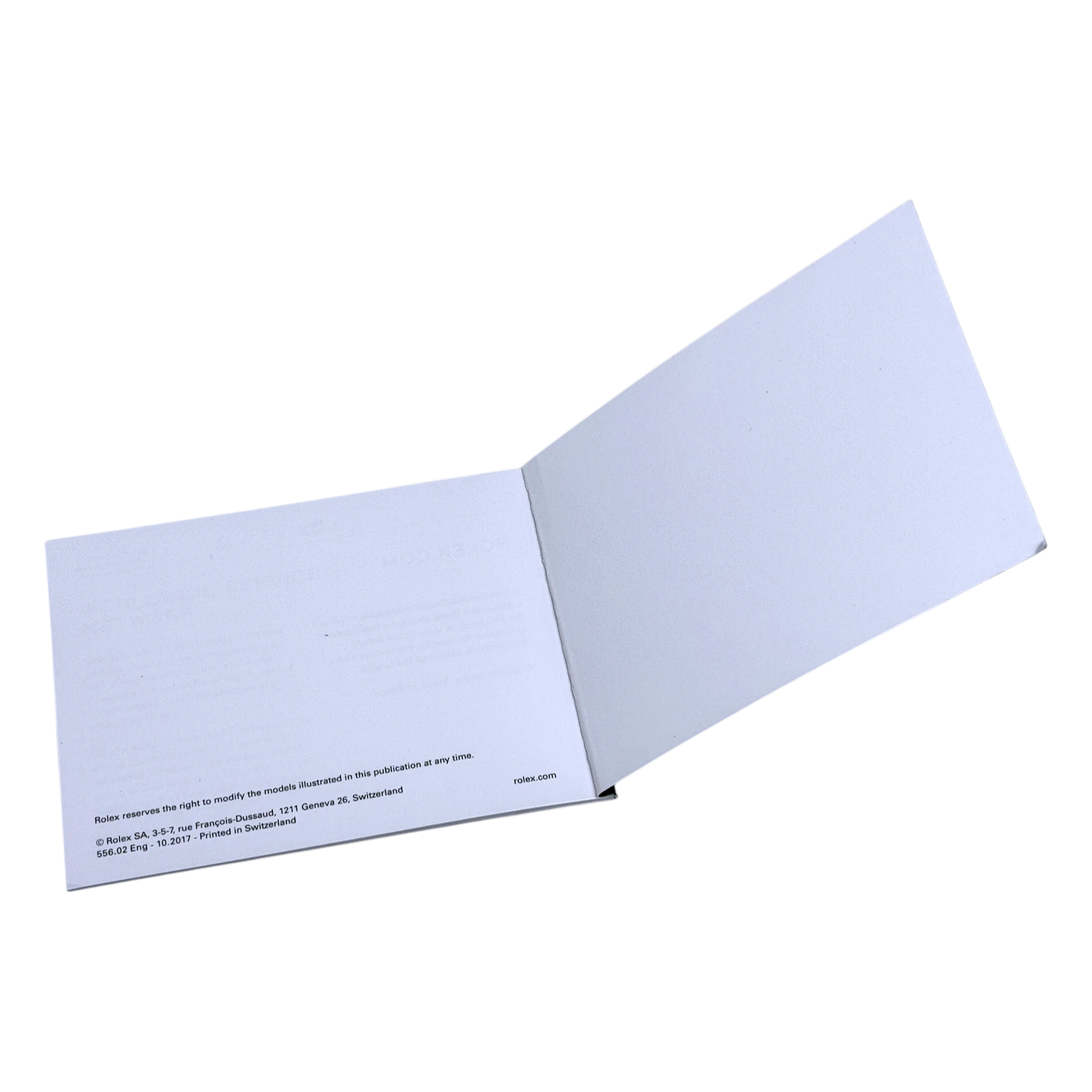 Rolex Explorer Handbuch, booklet